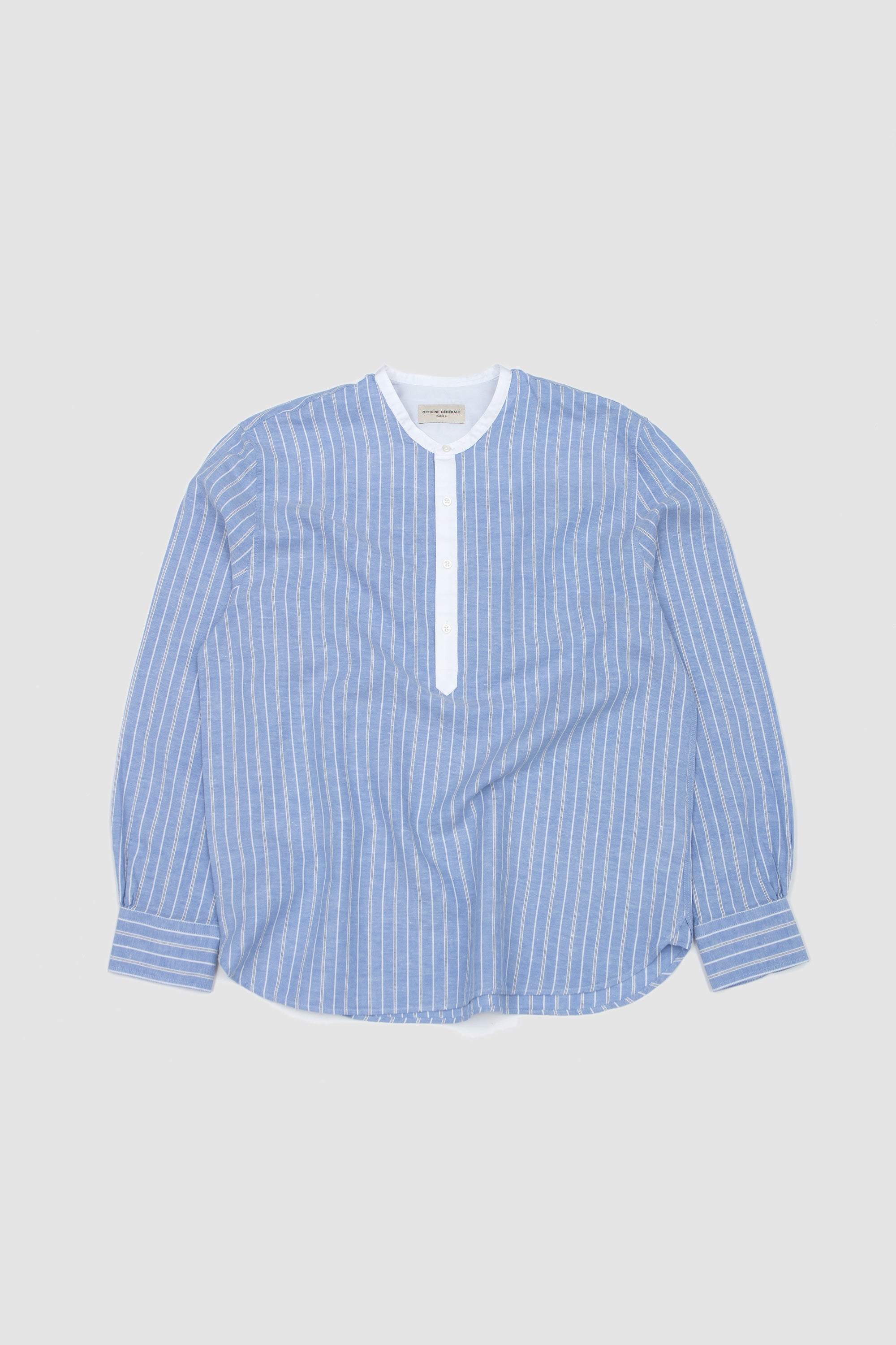 Auguste Stripe Shirt Blue/ White_1