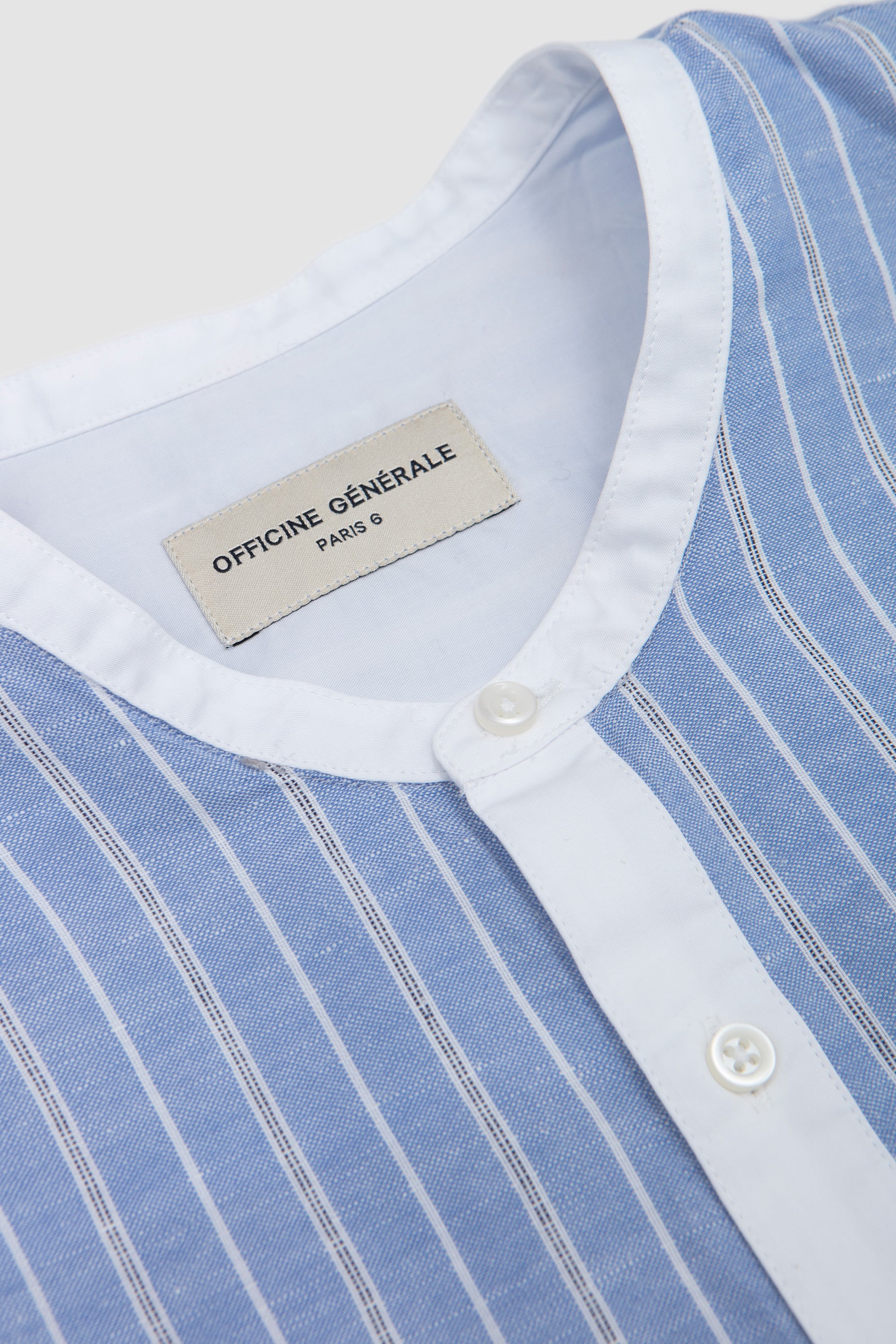Auguste Stripe Shirt Blue/ White_2