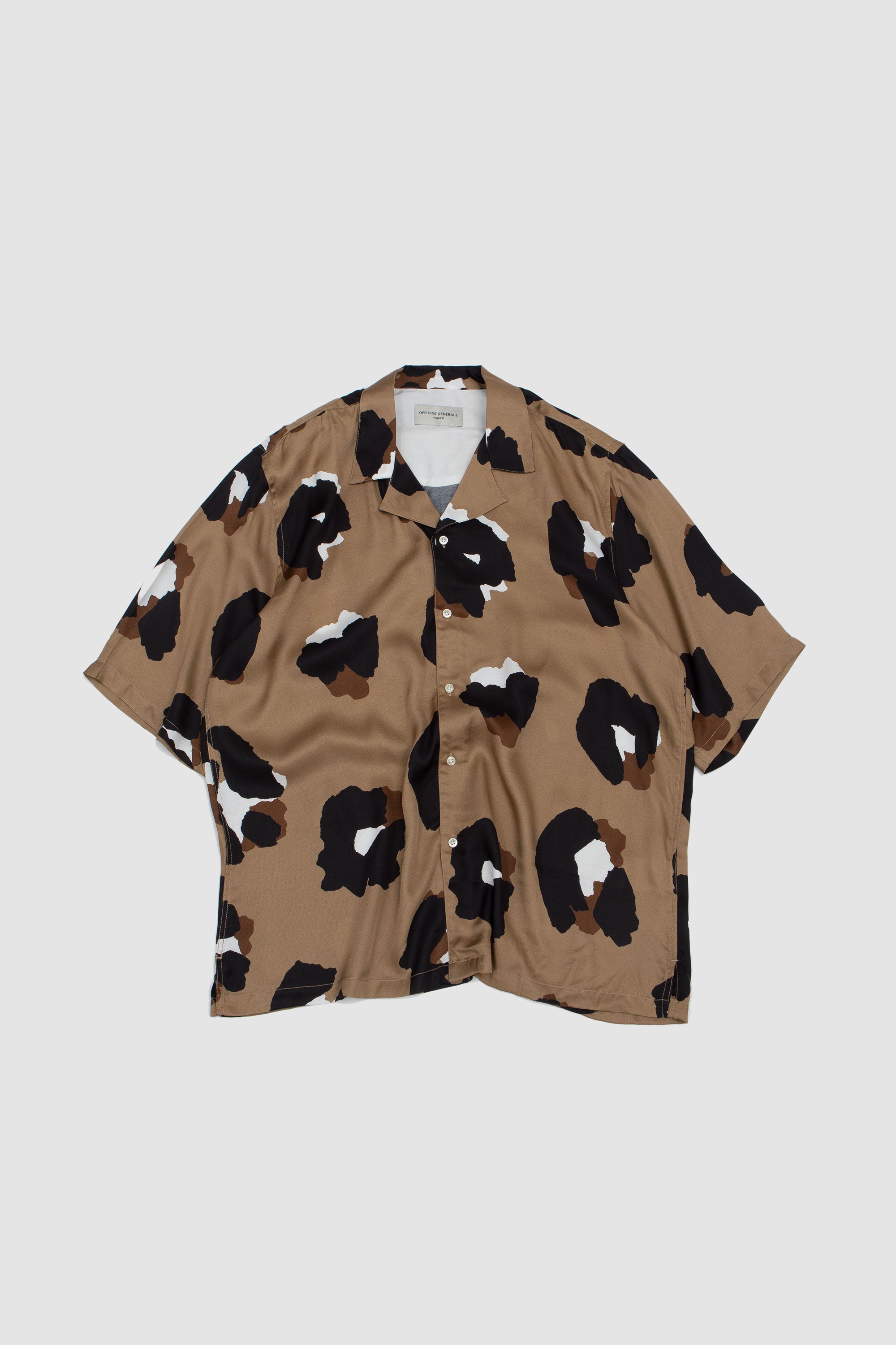 Eren SS Leo Print Shirt Tofee/ Black/ Brown/ White_1