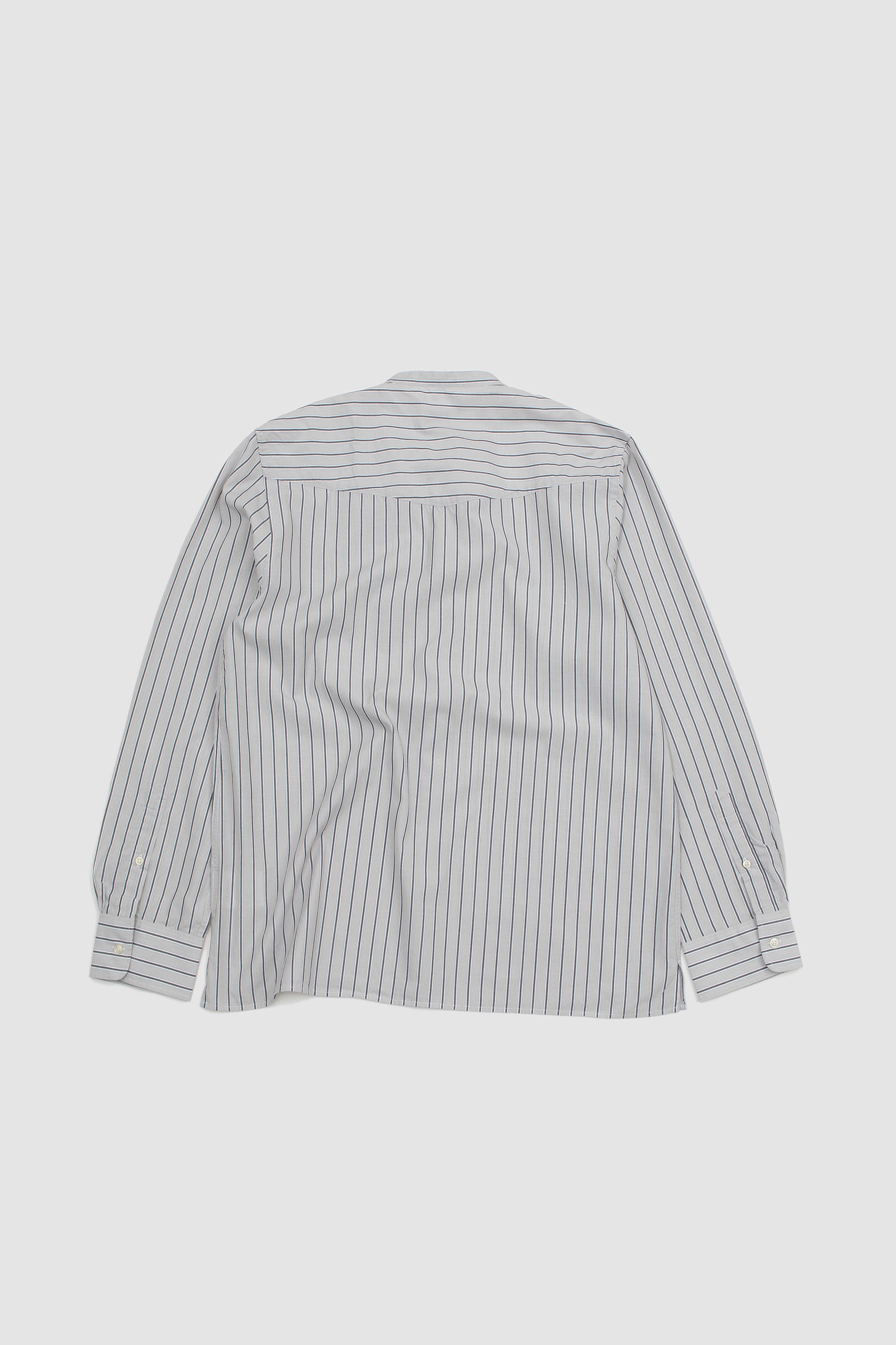 Gaston Jap. Cotton Shirt Light Grey/White/Black_4
