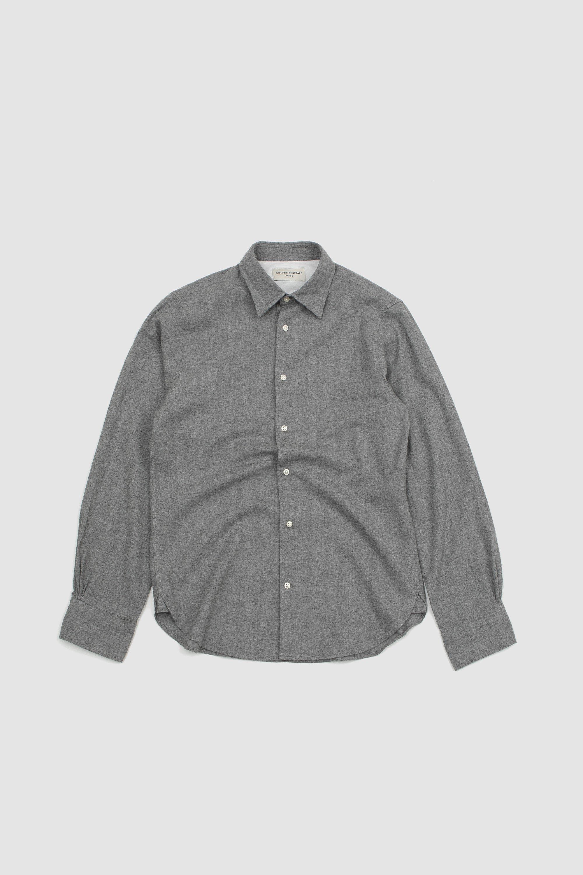 Giacomo Light Brush Co. Herr Shirt Mid Grey_1