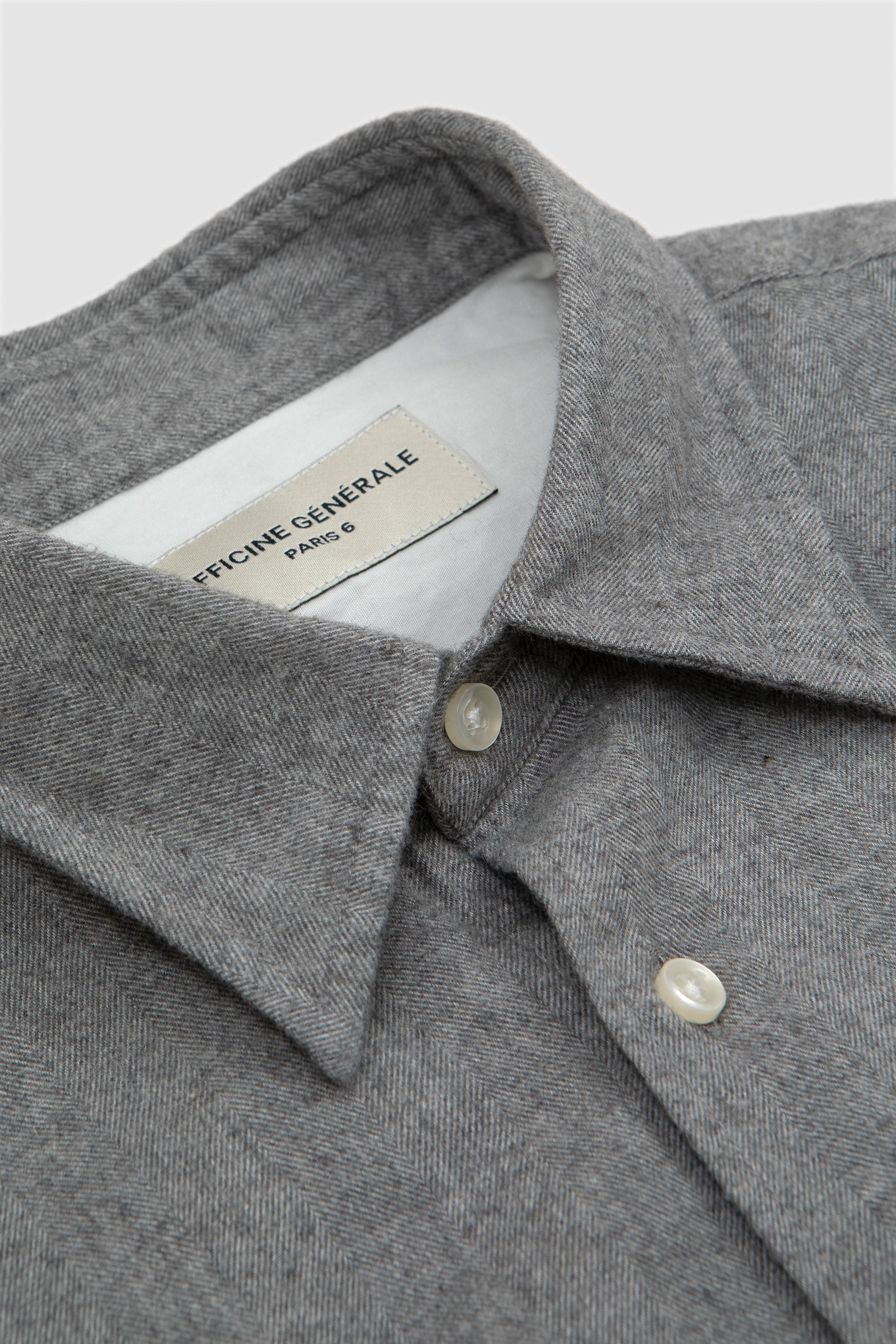 Giacomo Light Brush Co. Herr Shirt Mid Grey_2