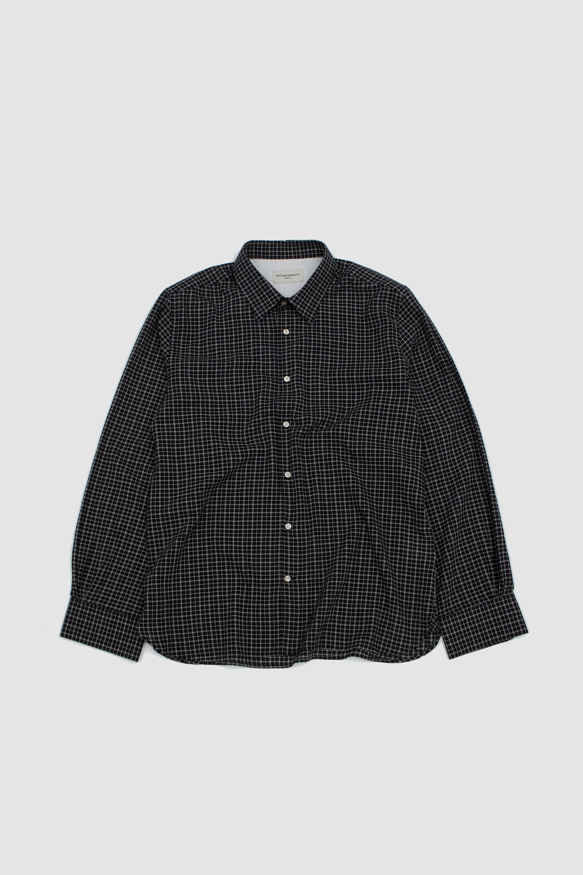 Giacomo Mini Check Co. Seers Shirt Black/Ecru