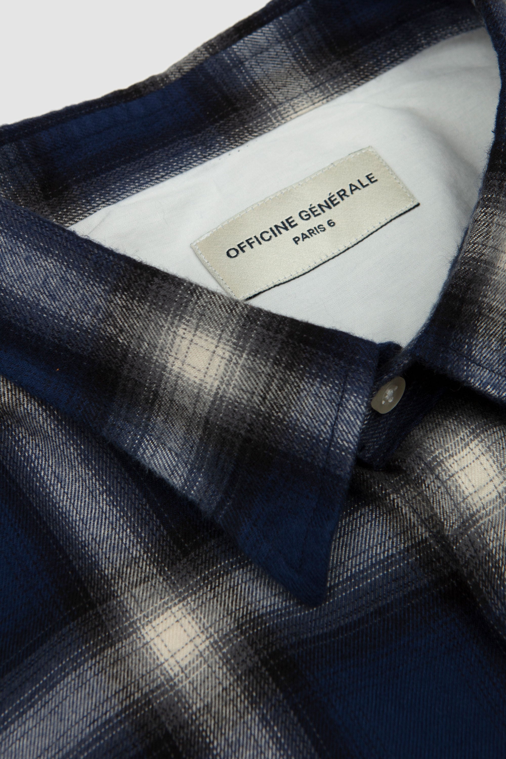 Giacomo Shirt Ecru/ Dark Navy/ Black