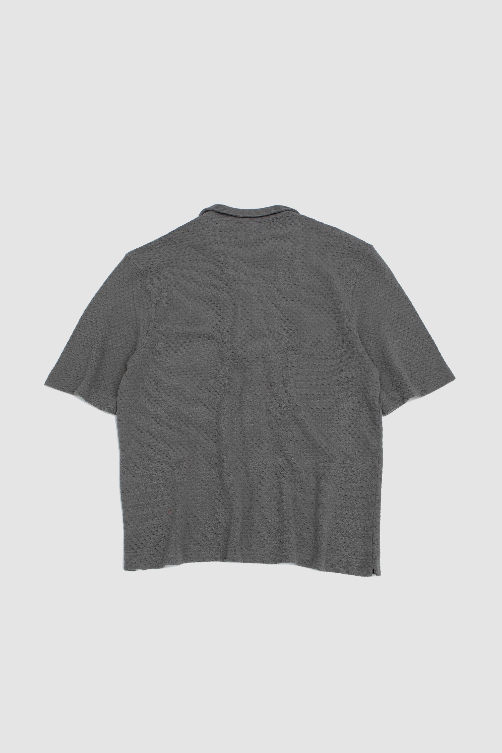 Kai SS Textured Cotton Polo Iron Grey_4