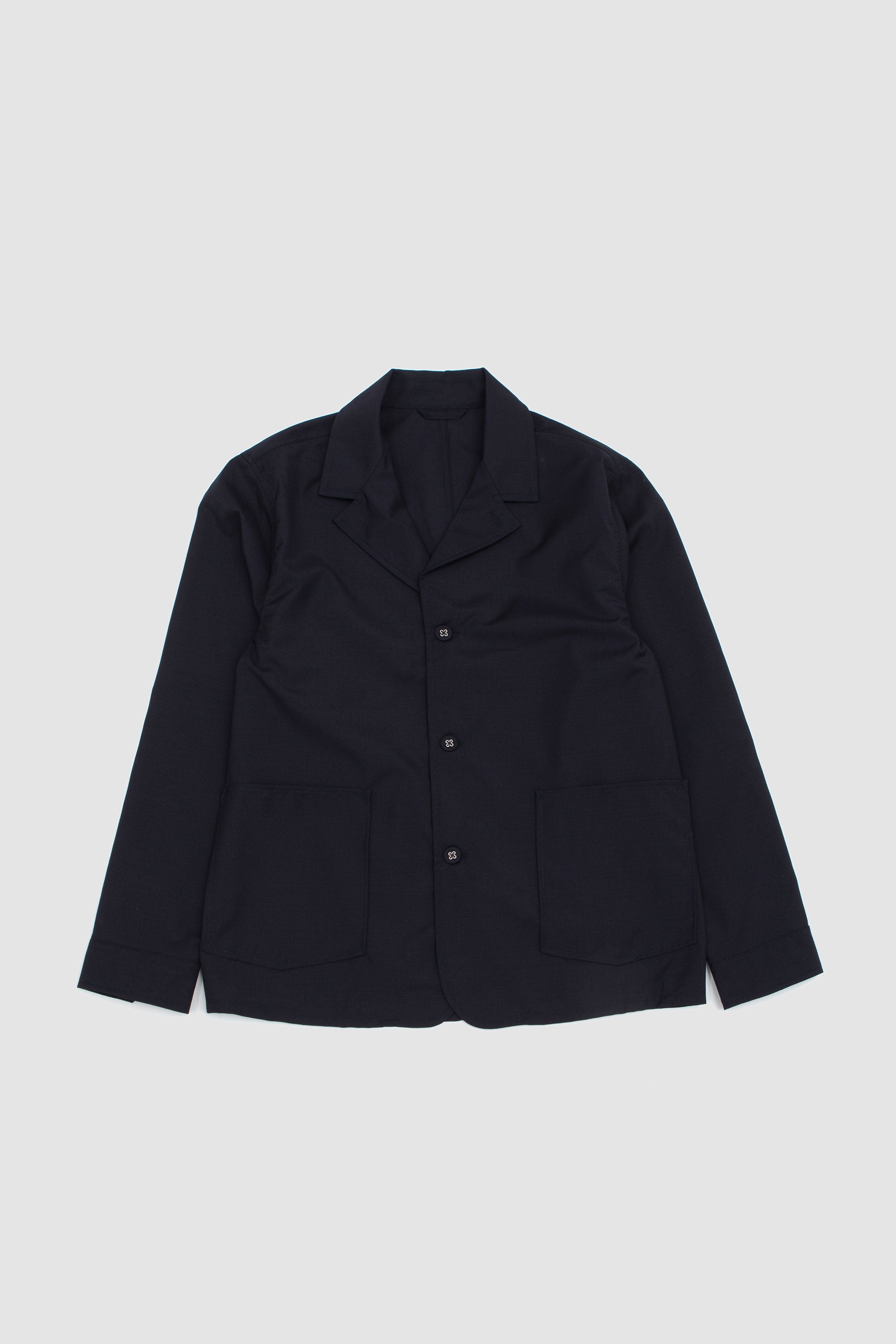 New Sycamore It. Fresco Wool Jacket Dark Navy