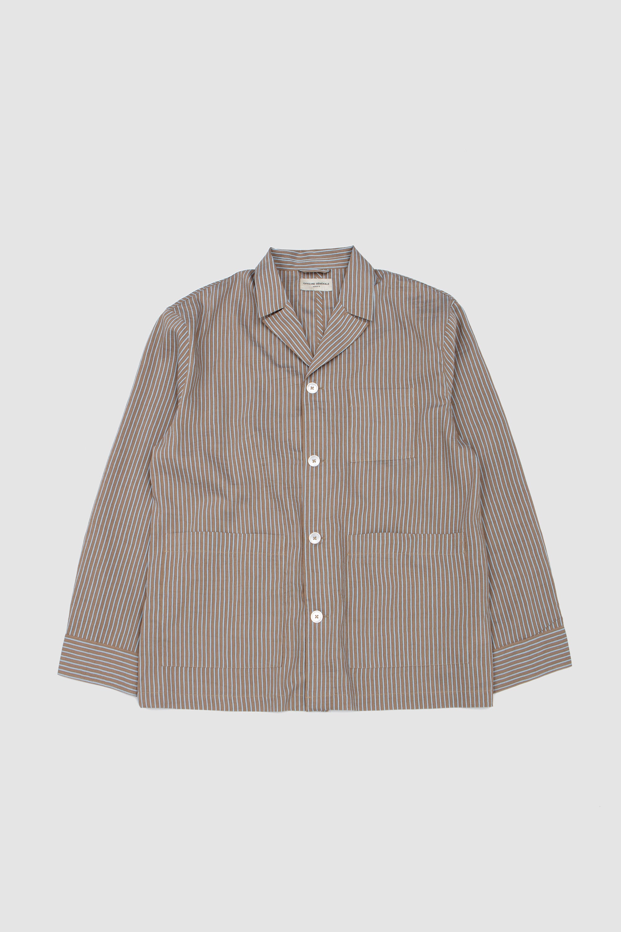 Sheldon Wrinkle Stripe Jacket Ginger/ Dream Blue_1