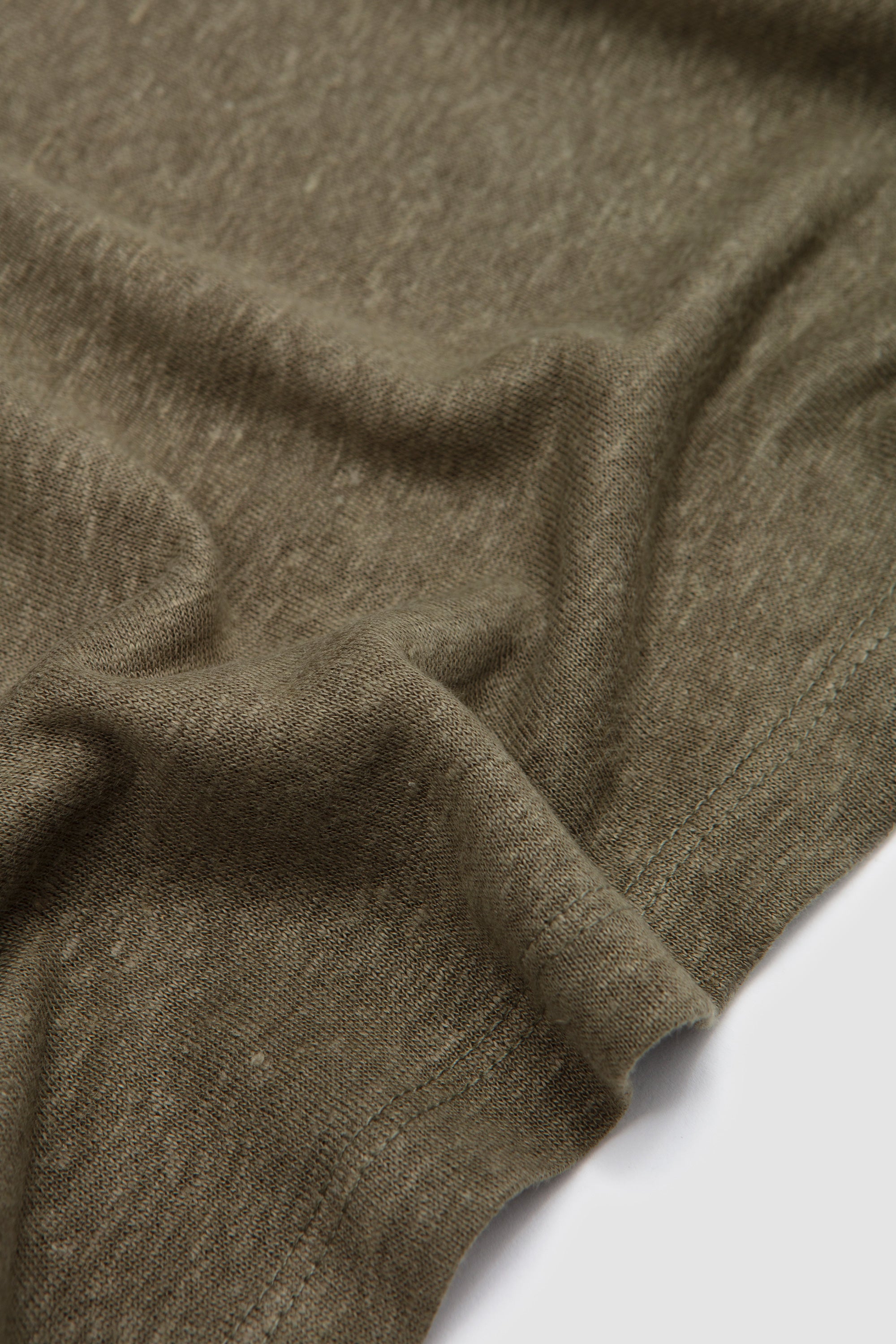 SS Tee Garment Dye Linen Burnt Olive_2