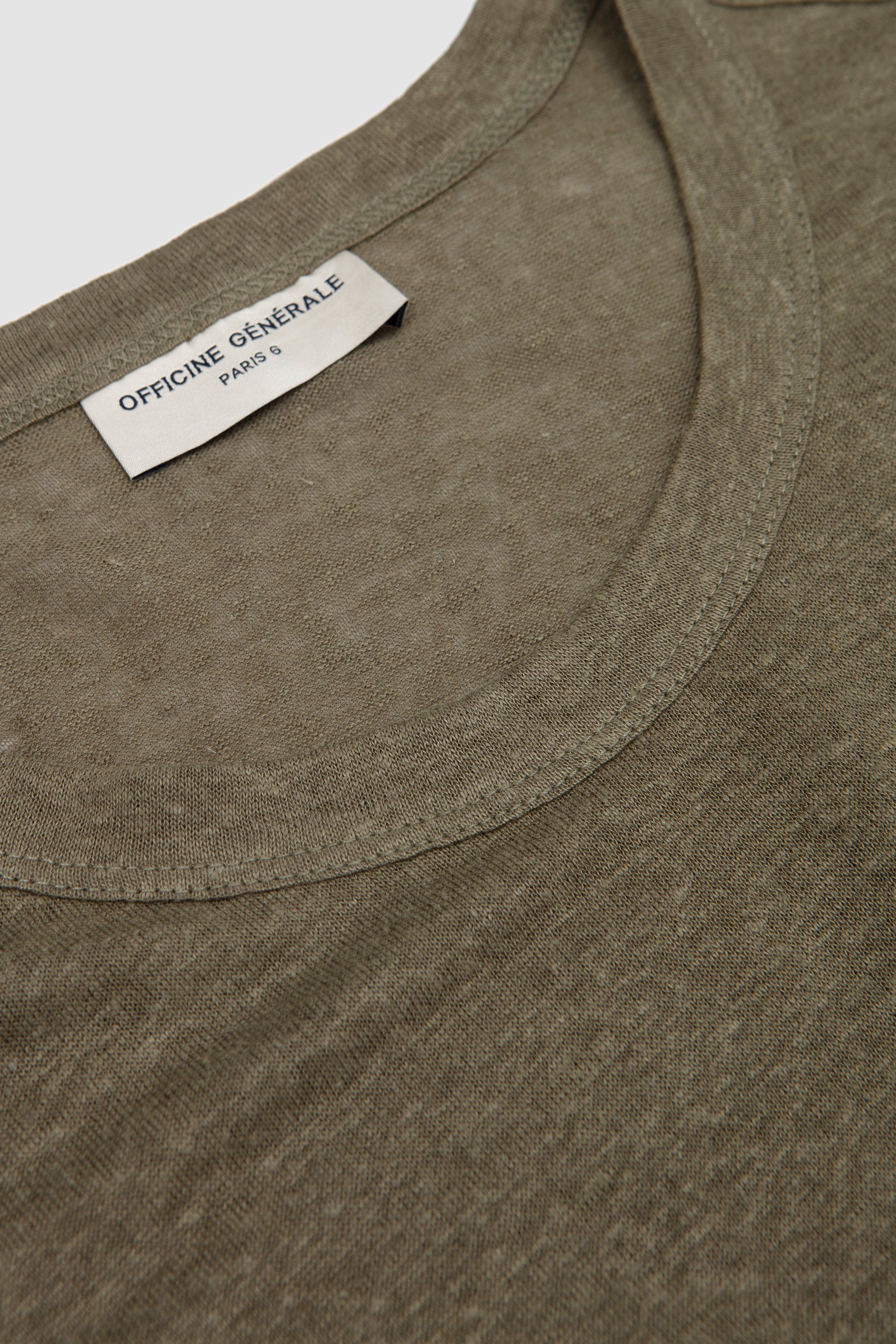 SS Tee Garment Dye Linen Burnt Olive_3