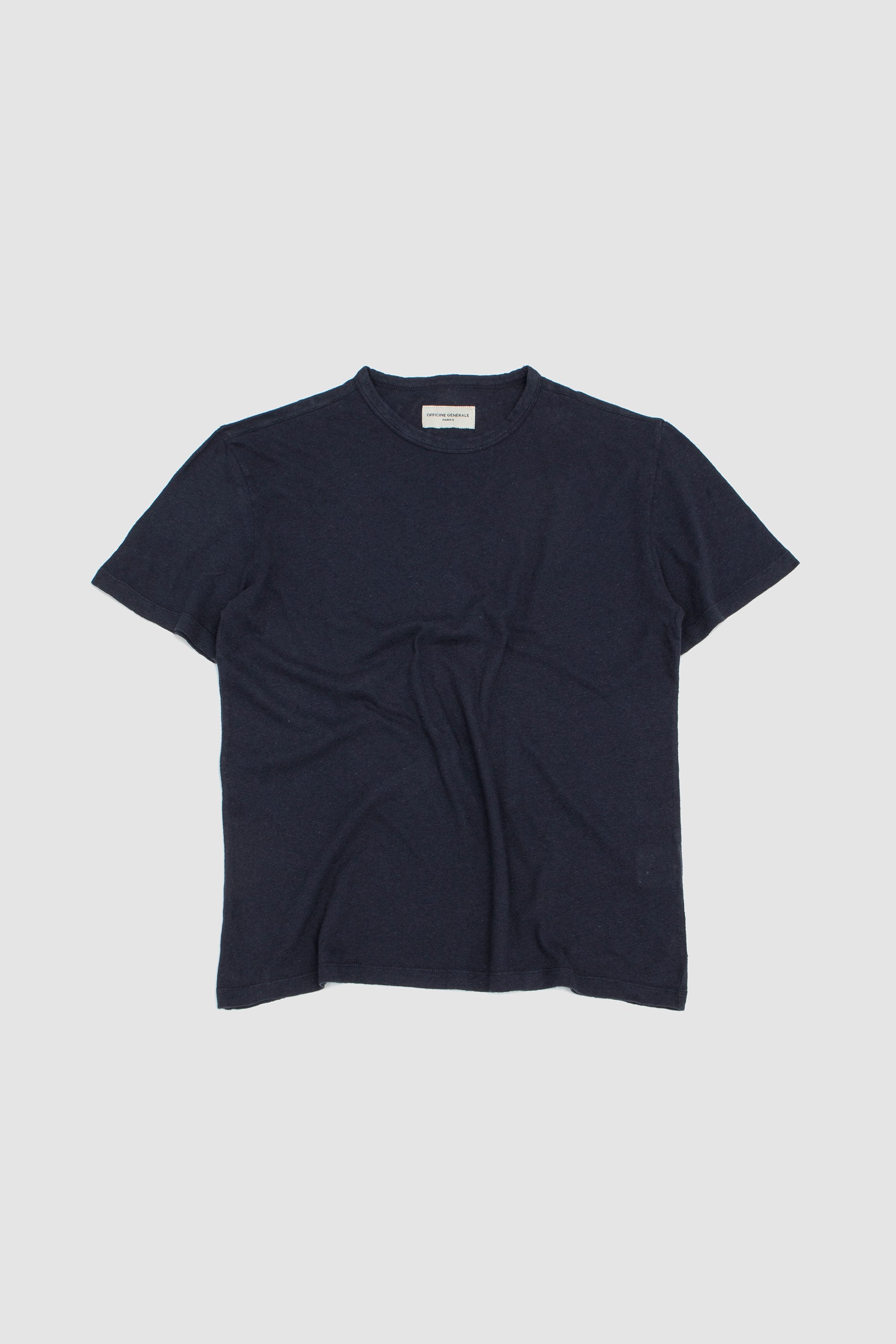 SS Tee Garment Dye Linen Night Sky