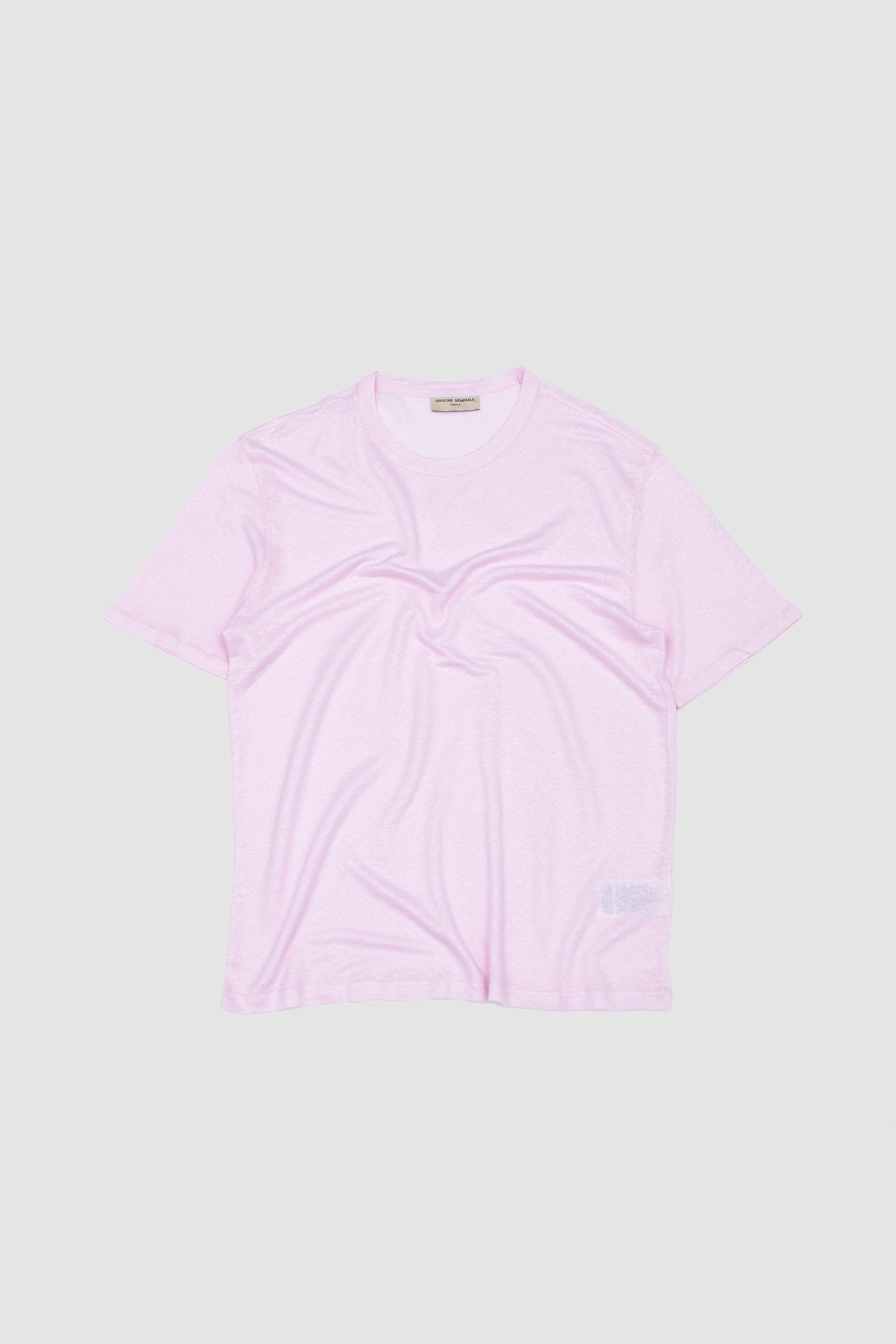 SS Tee Garment Dye Linen Pink Pastel_1