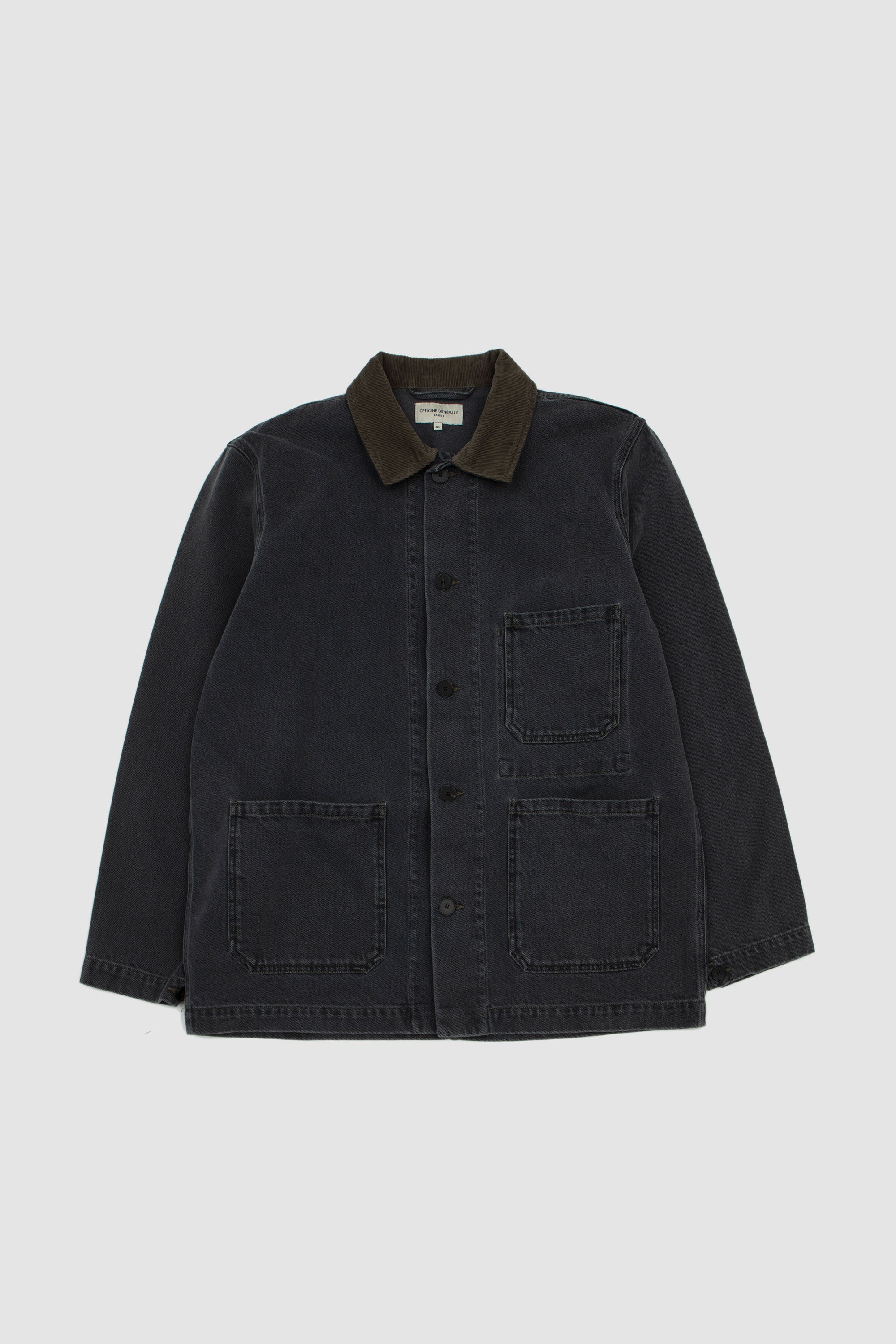 Carlito Jacket Cotton Denim Mid Grey/ Iced Coffee