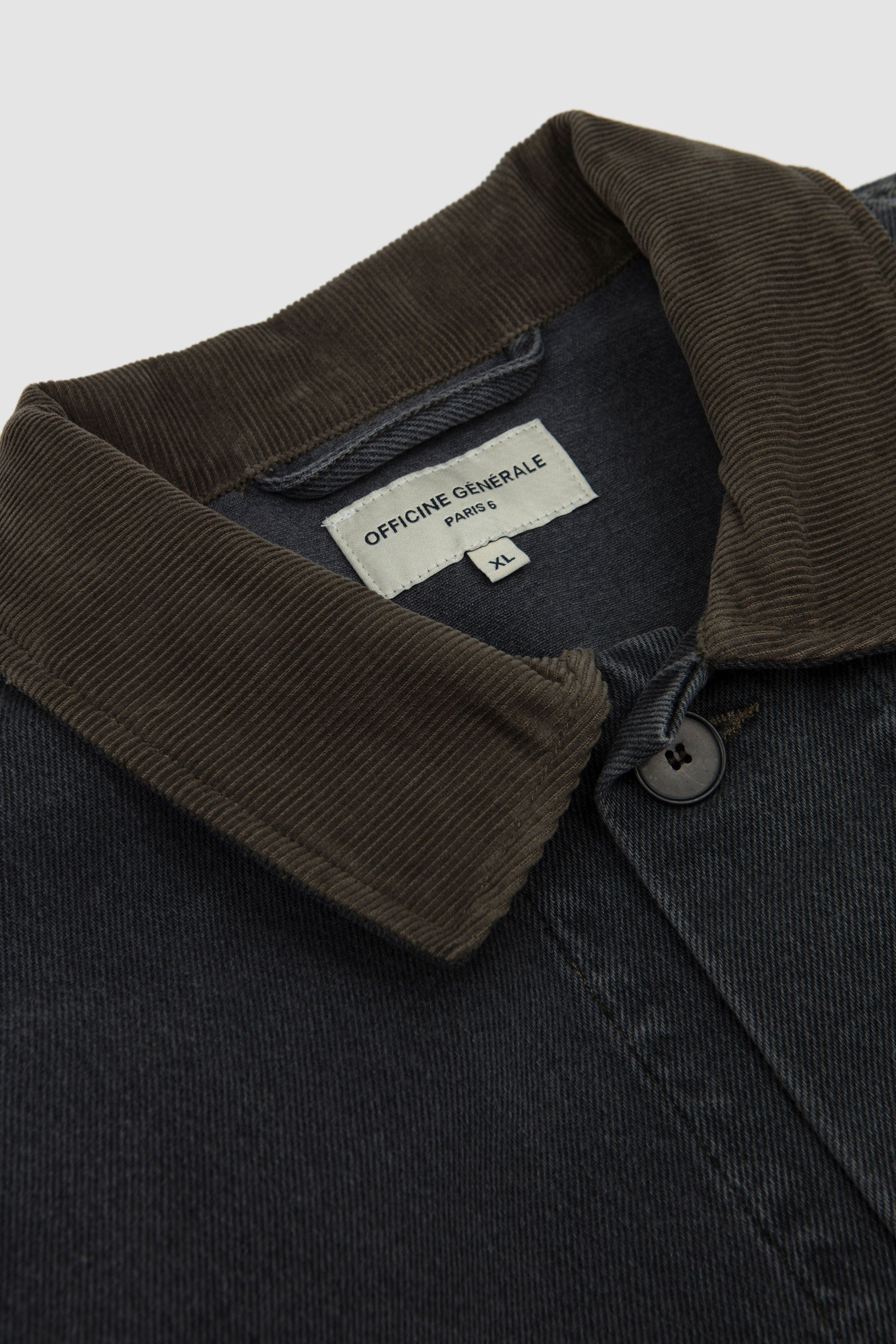 Carlito Jacket Cotton Denim Mid Grey/ Iced Coffee
