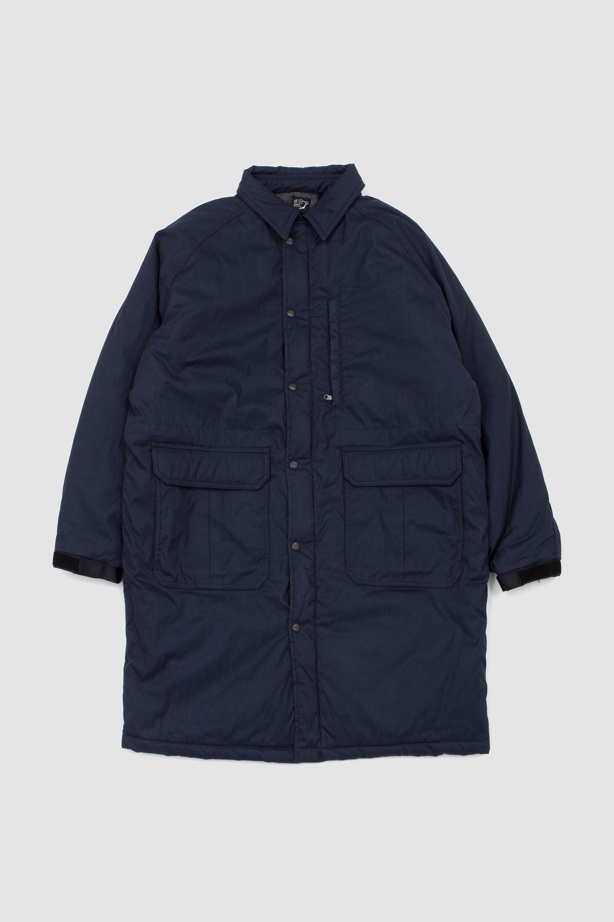 Cotton Nylon Padding Active Coat Navy
