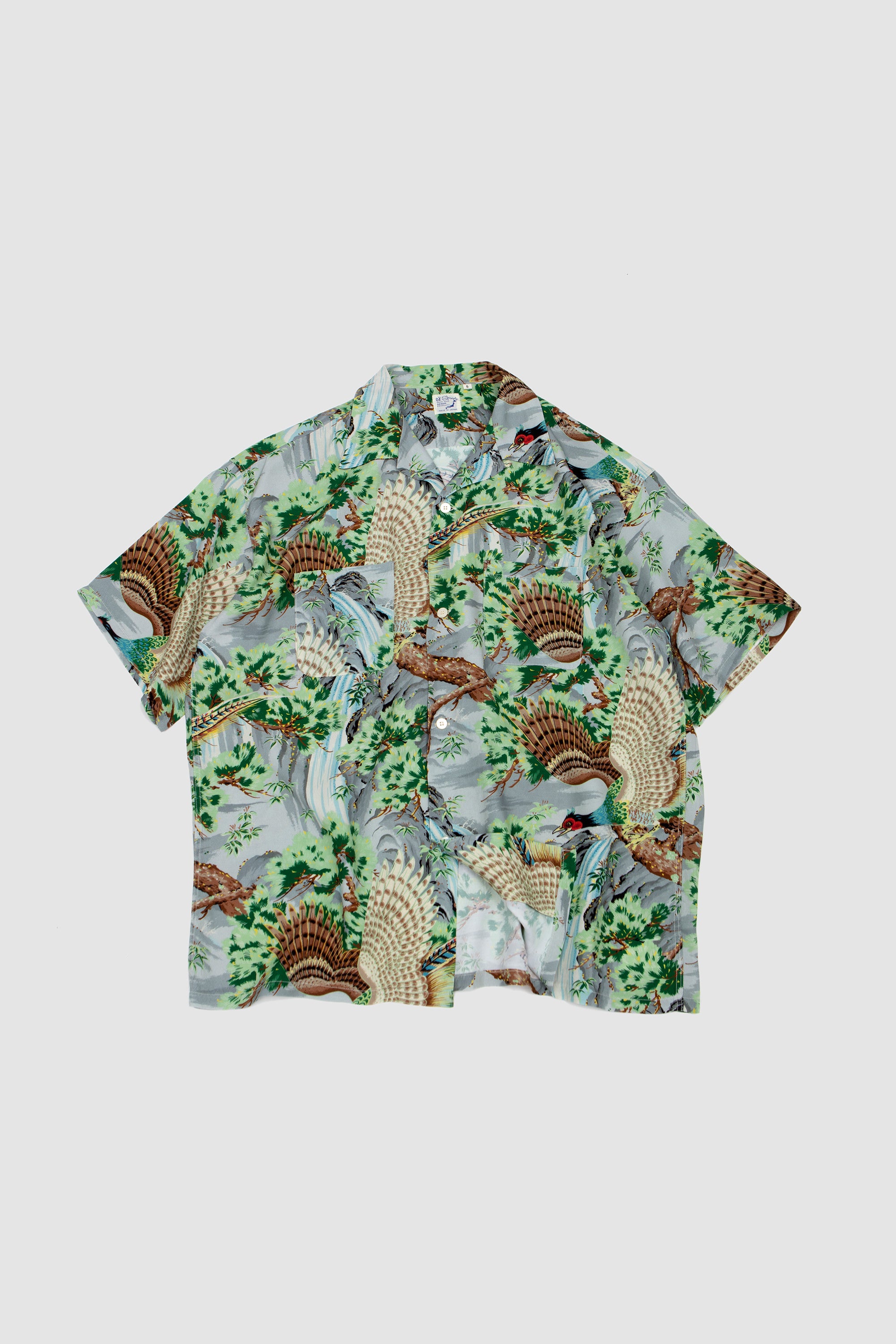 Peacock Hawaiian Shirt Green