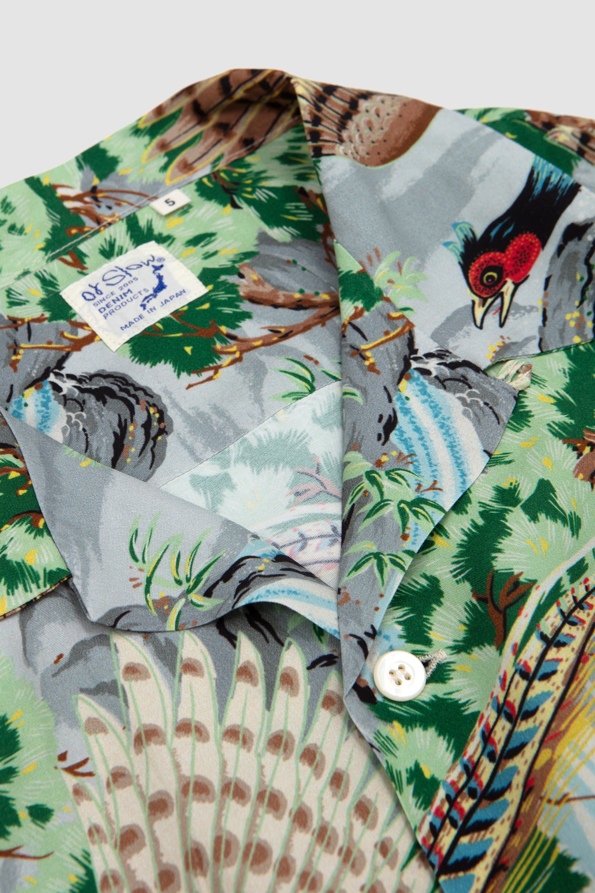 Peacock Hawaiian Shirt Green