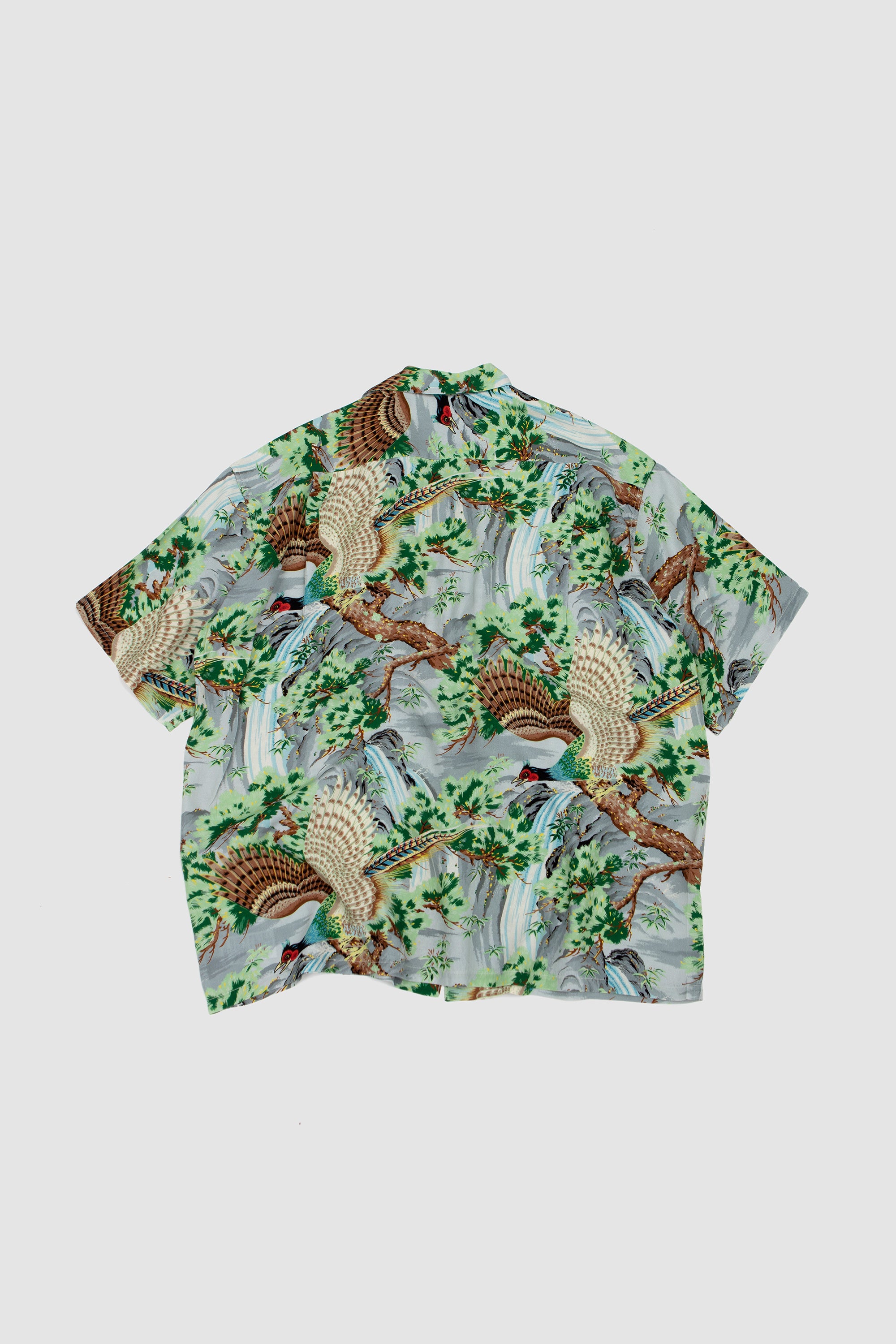 Peacock Hawaiian Shirt Green_4