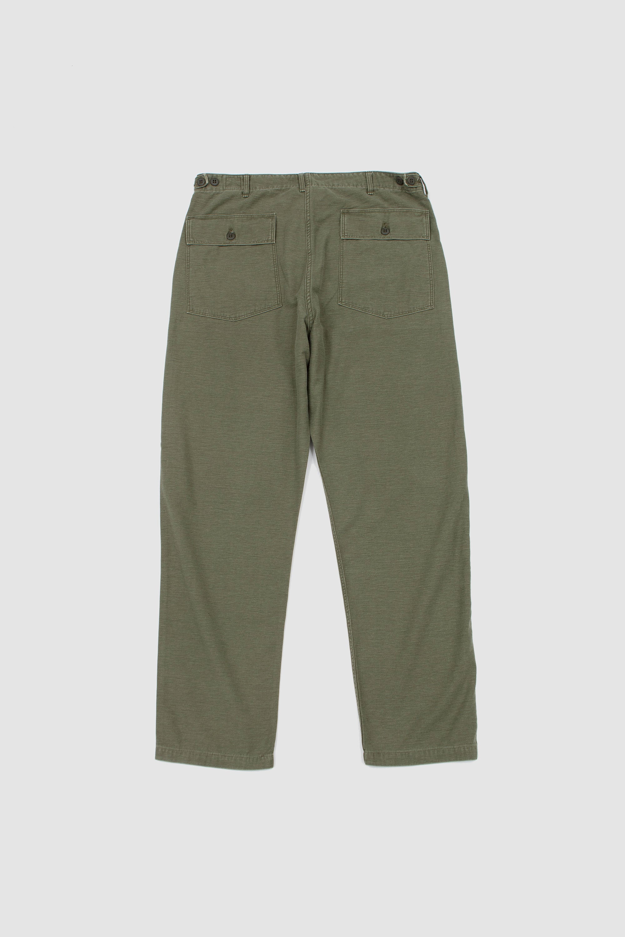 Real Used Washed Vintage Fit Fatigue Pants Dark Olive Stone_4