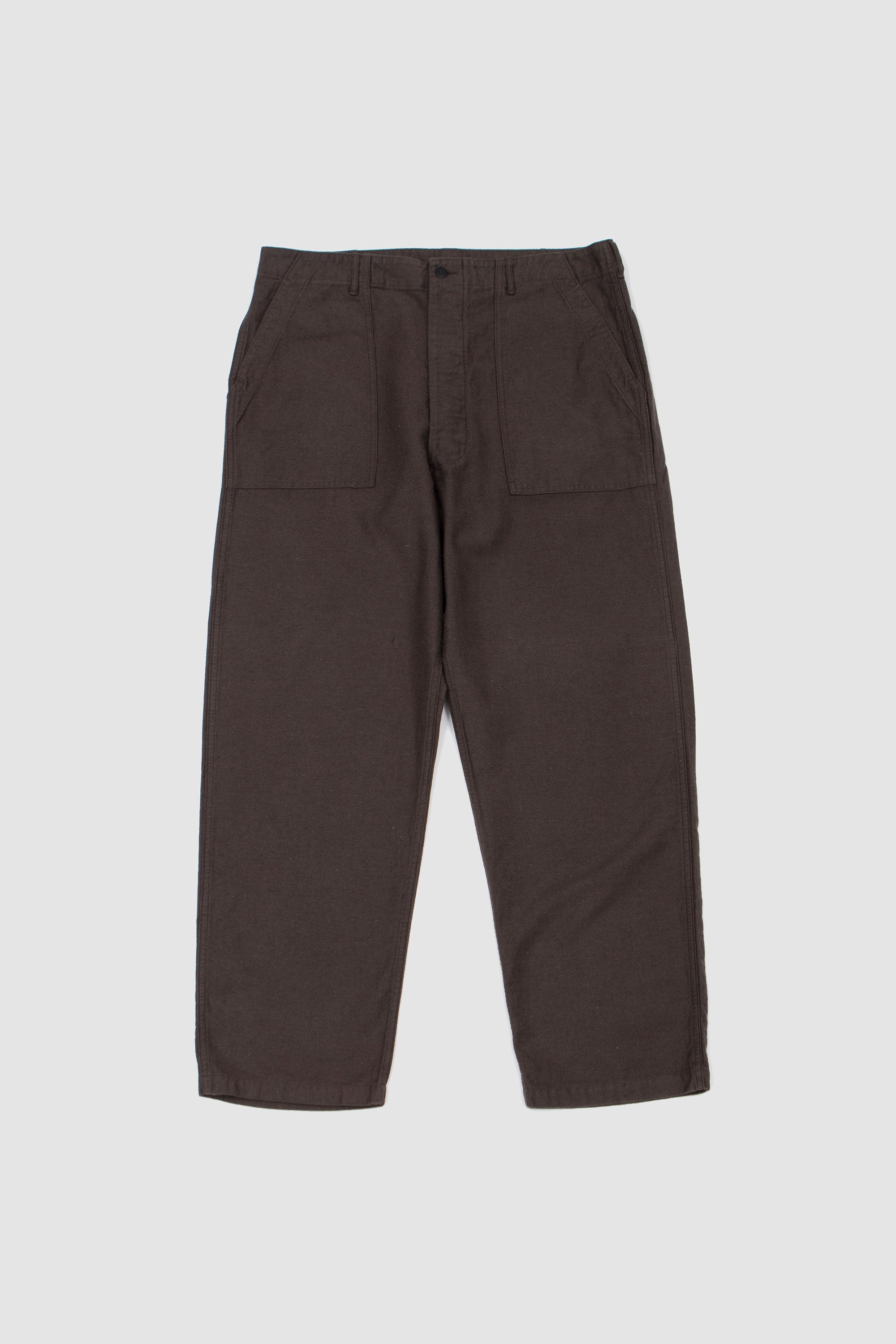 Relax Fit Cotton Linen Moleskin Fatigue Pants Charcoal Gray_1
