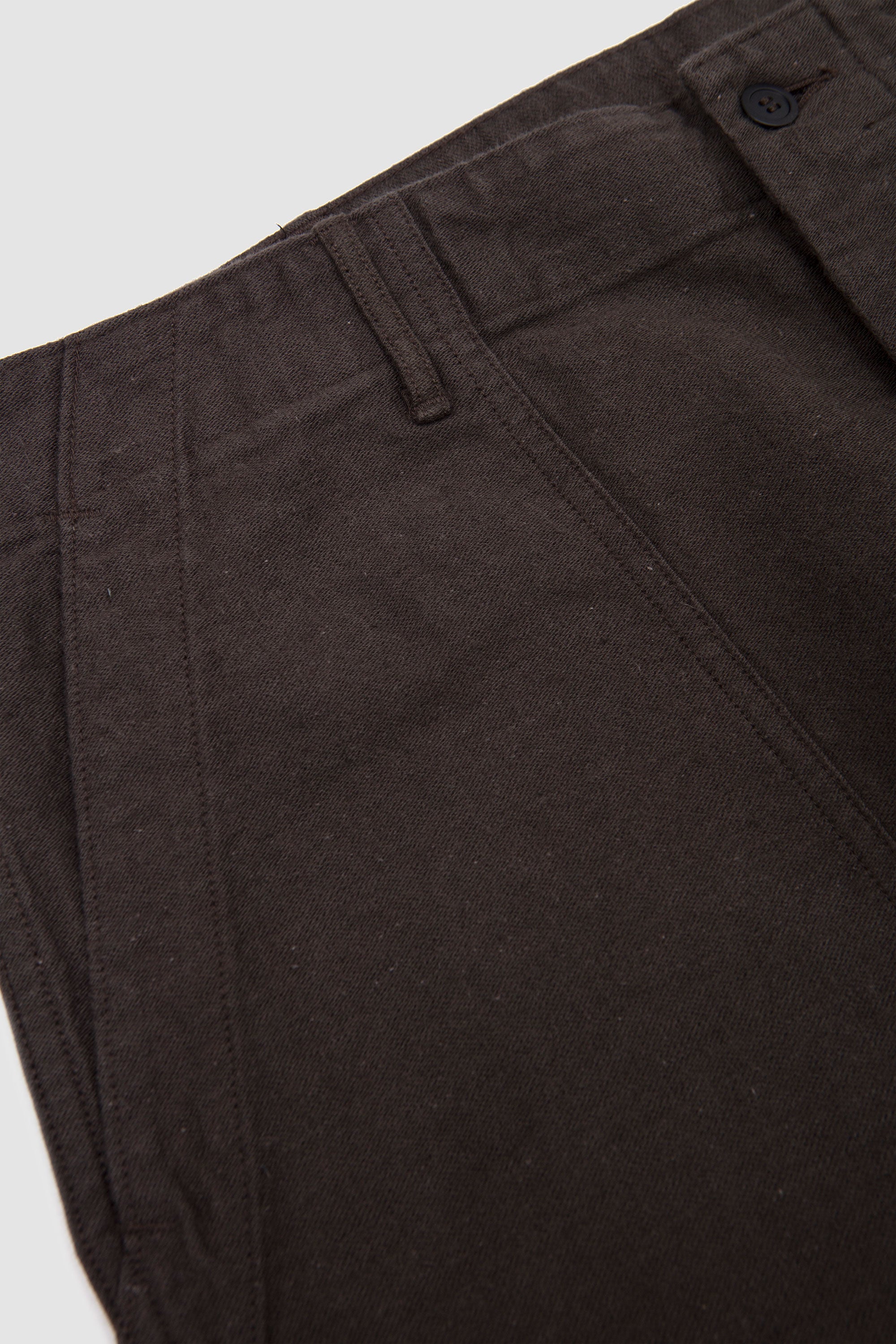 Relax Fit Cotton Linen Moleskin Fatigue Pants Charcoal Gray