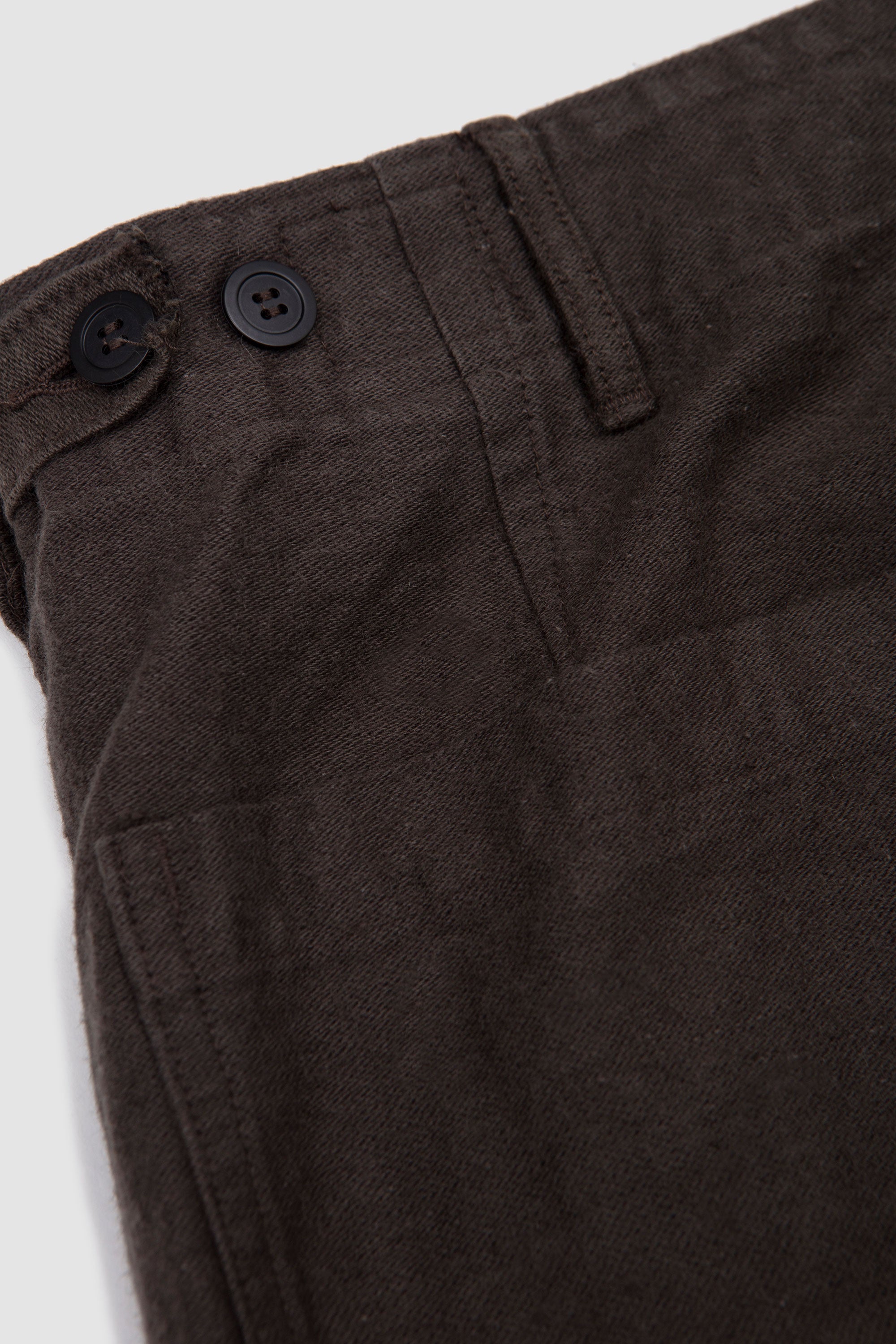 Relax Fit Cotton Linen Moleskin Fatigue Pants Charcoal Gray