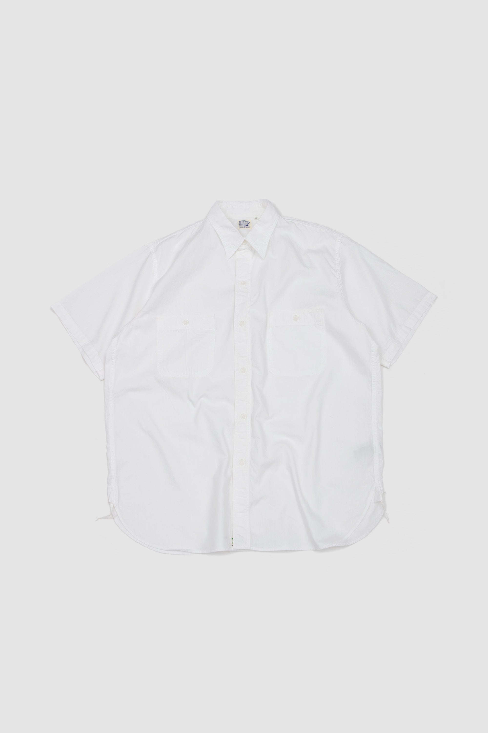 Short Sleeve Work Shirt White Chambray