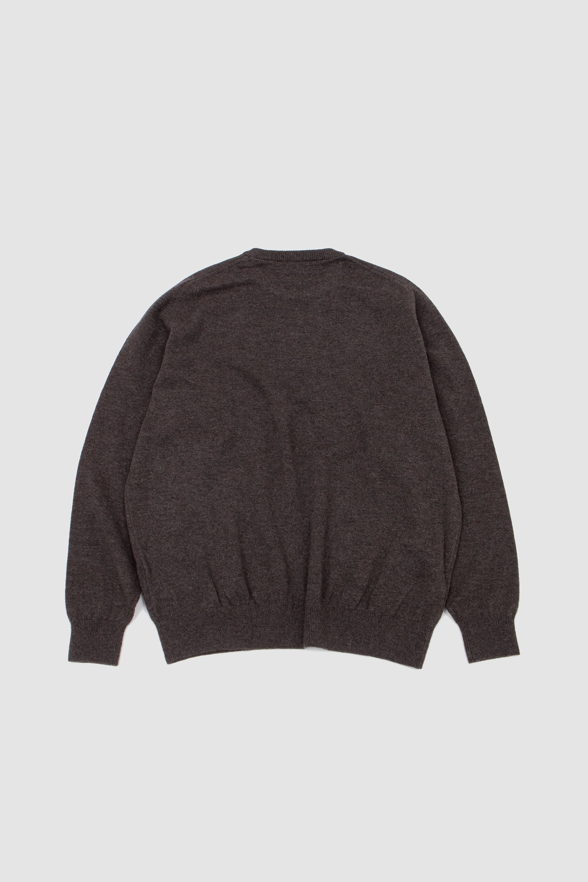 Simple Crew Neck Sweater Crafted in Japan Brown_4
