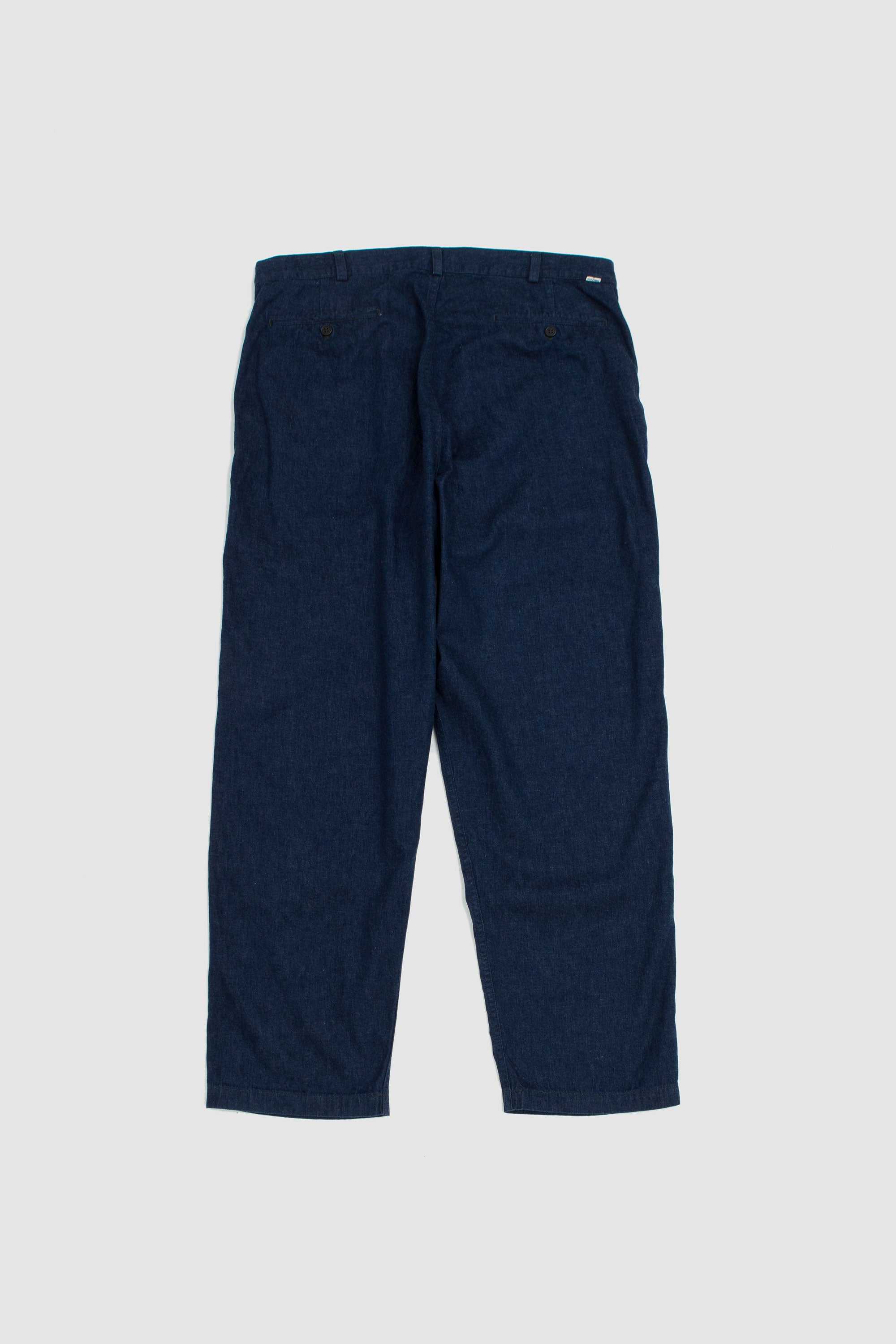 【YOURNUS】Caribbean two tuck over wide denim Blue Turn Up Islington Jeans