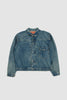 SPORTIVO STORE_Type1 40's Pleated Front Blouse Denim Used Wash