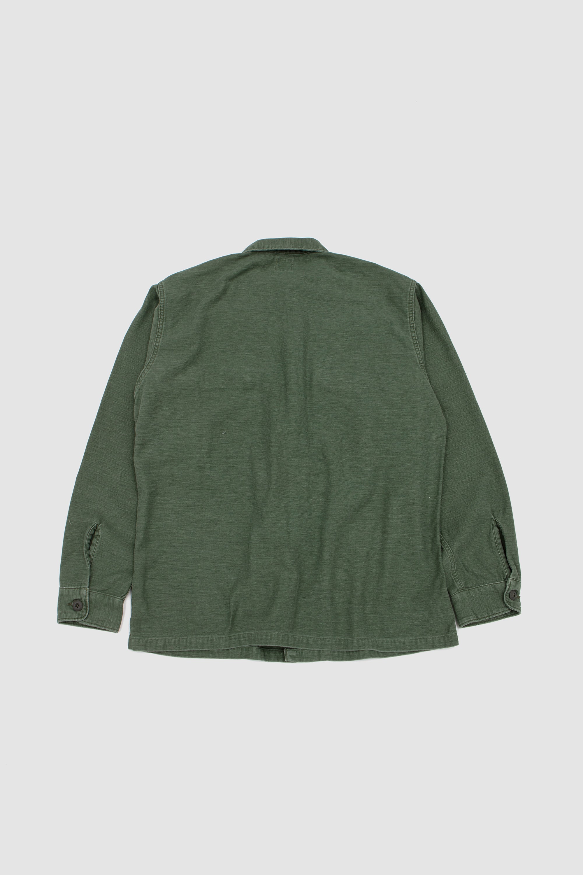 U.S. Army Fatigue Shirt Used Wash Green_4