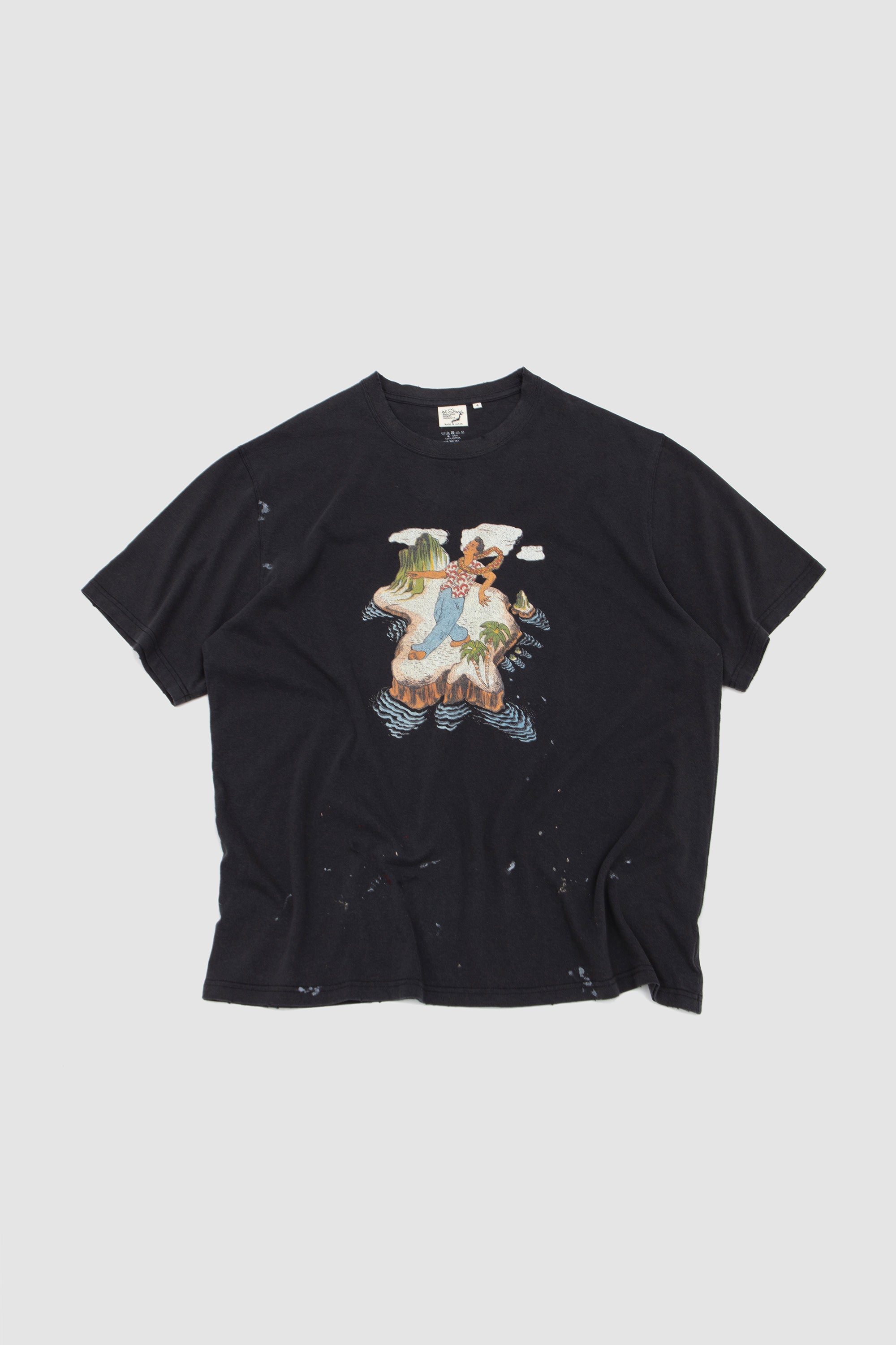 Vintage Fade Hawaiian T-Shirt Graphic_1 Black_1