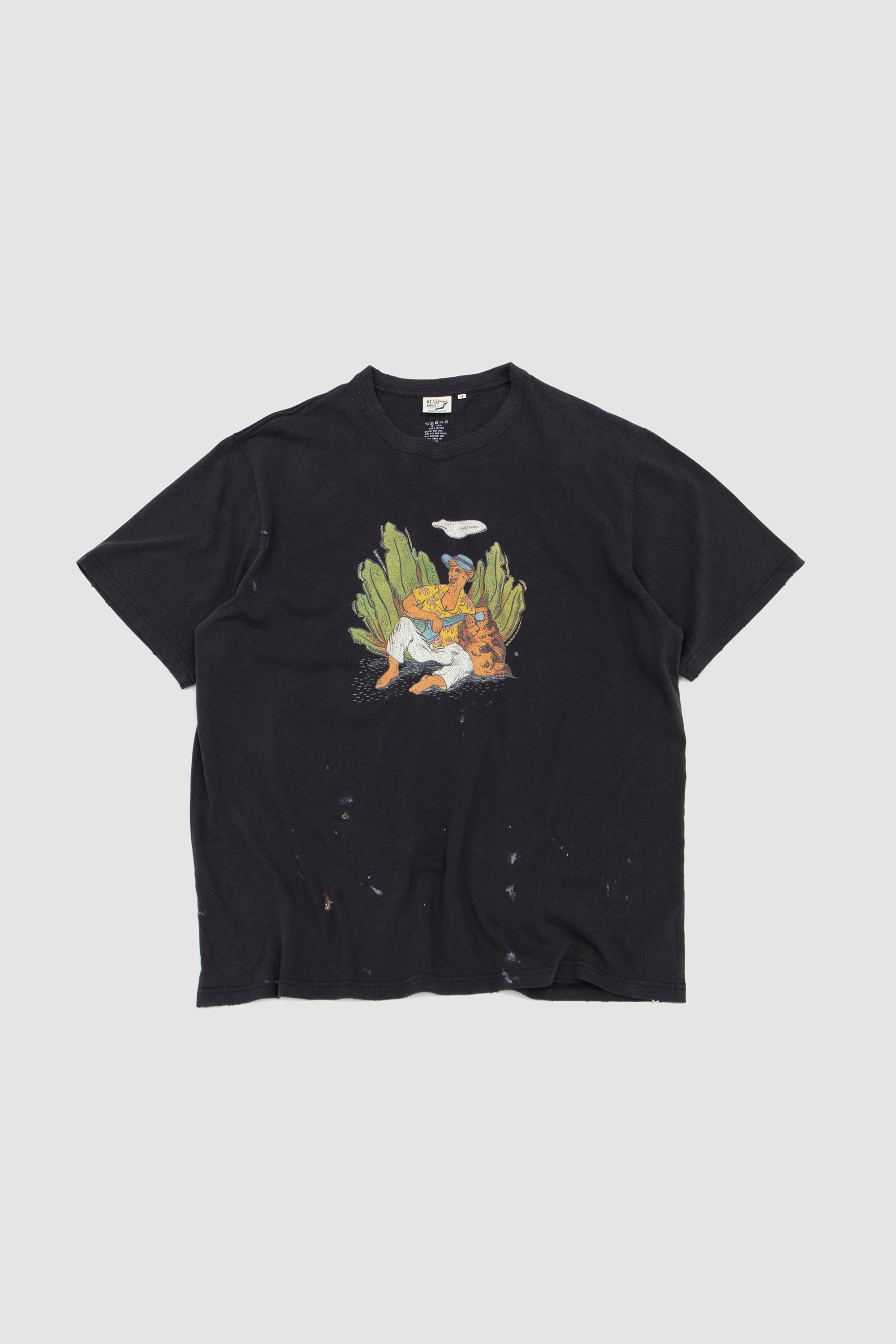 Vintage Fade Hawaiian T-Shirt Graphic_2 Black
