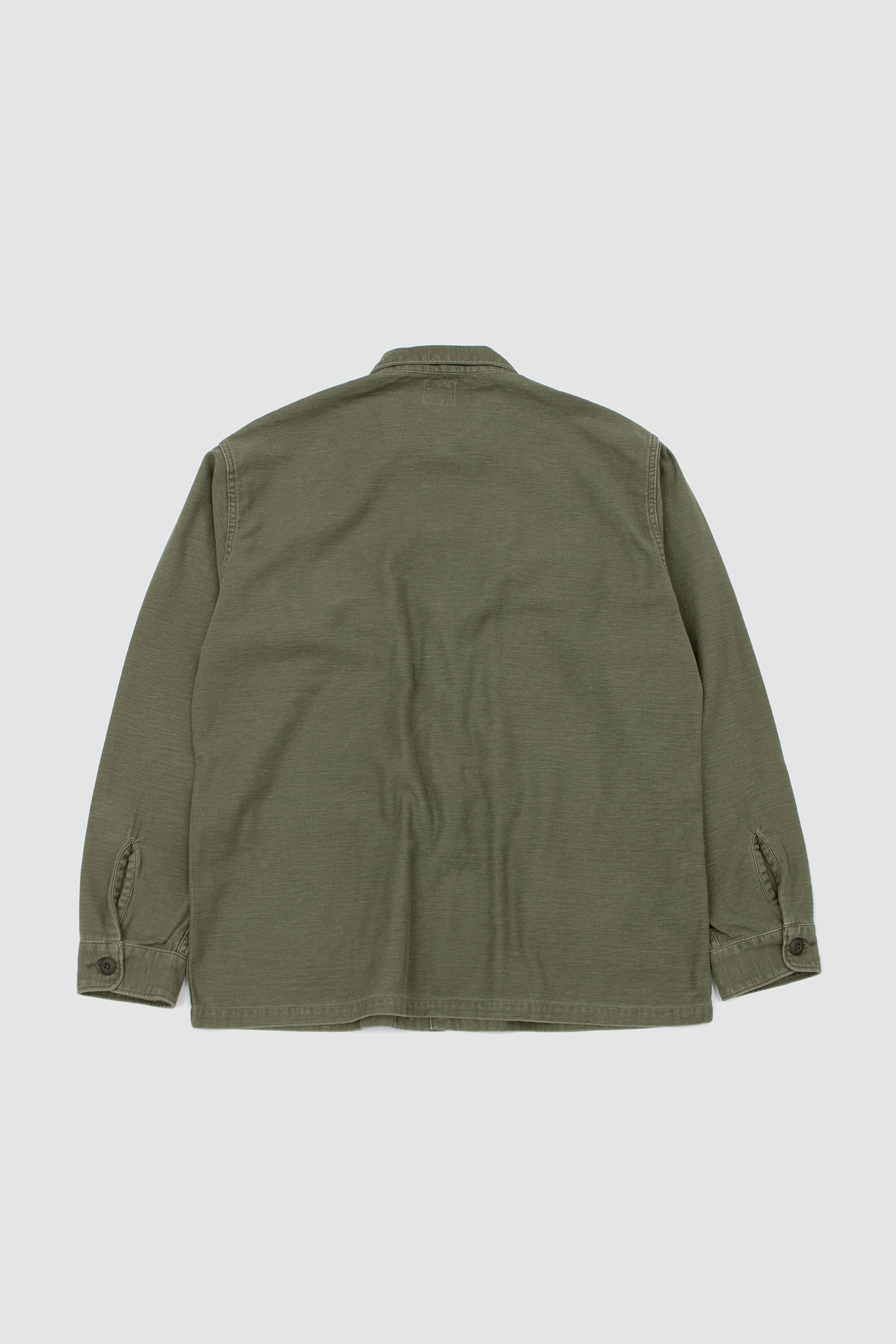 Vintage Washed 4 Pockets U.S. Army Shirt Dark Olive Stone_5