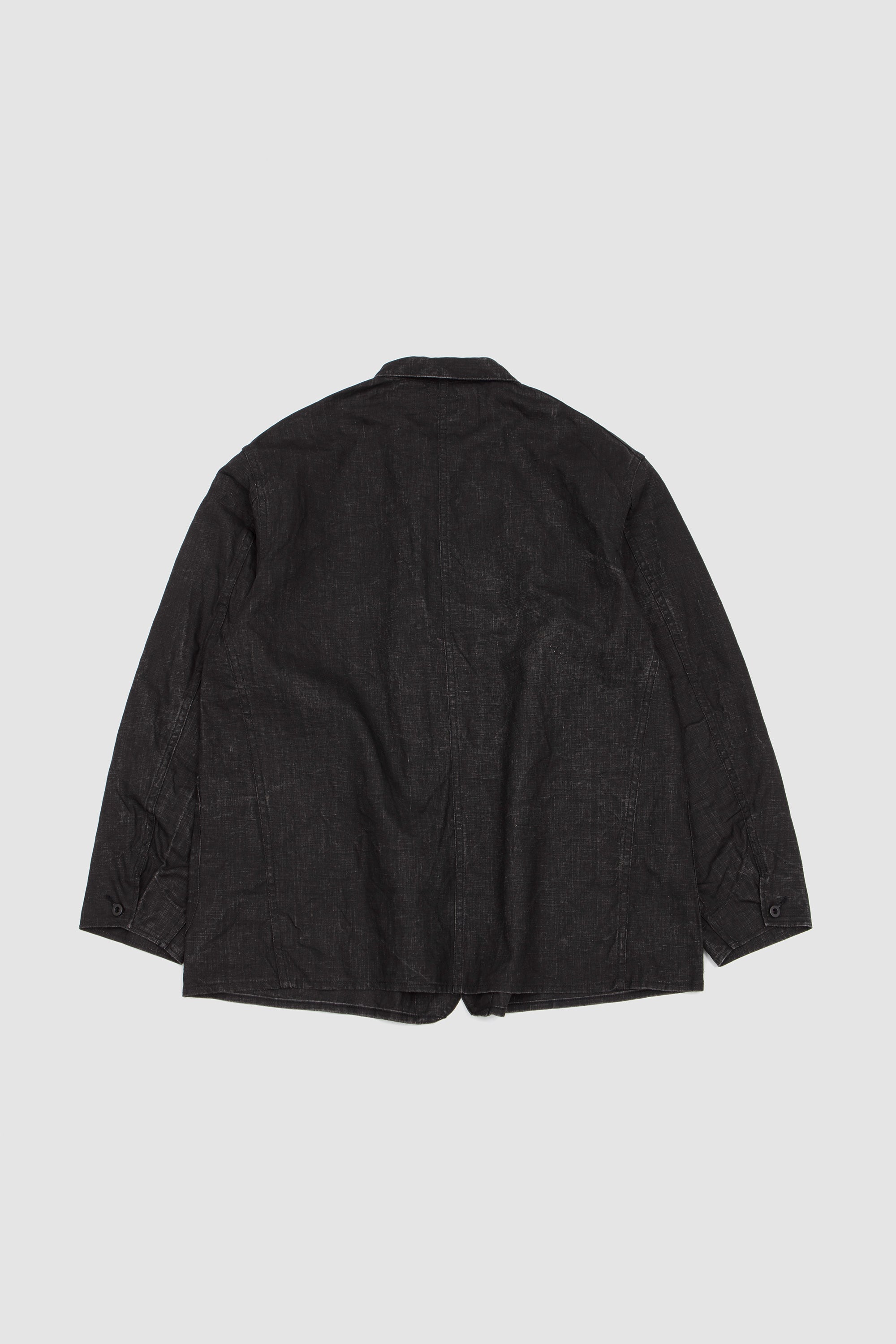 WWII 40's Sumi Coated Linen Coverall Black_4