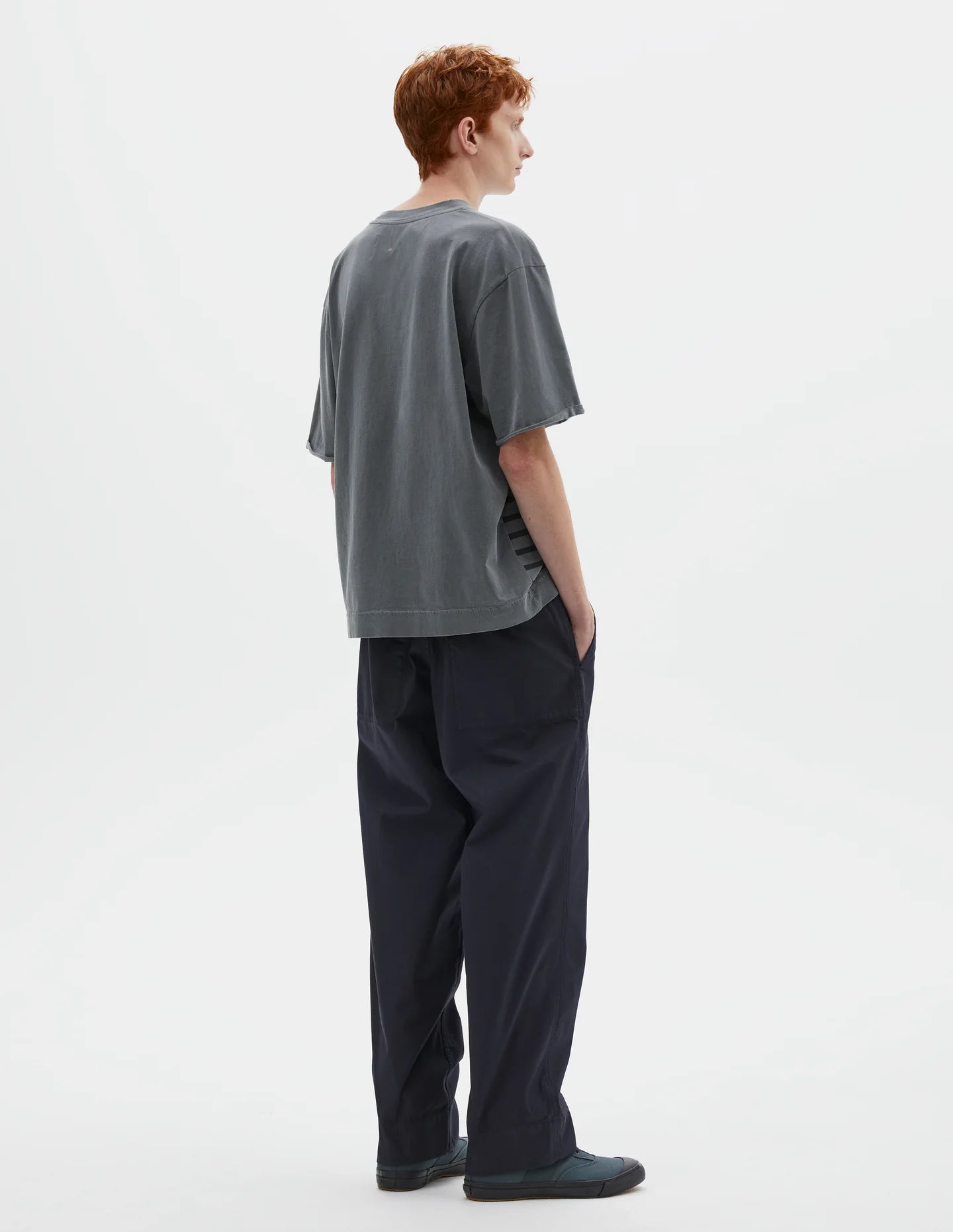 Overdye Stripe T-Shirt Lightweight Dry Jersey Carbon/ Black