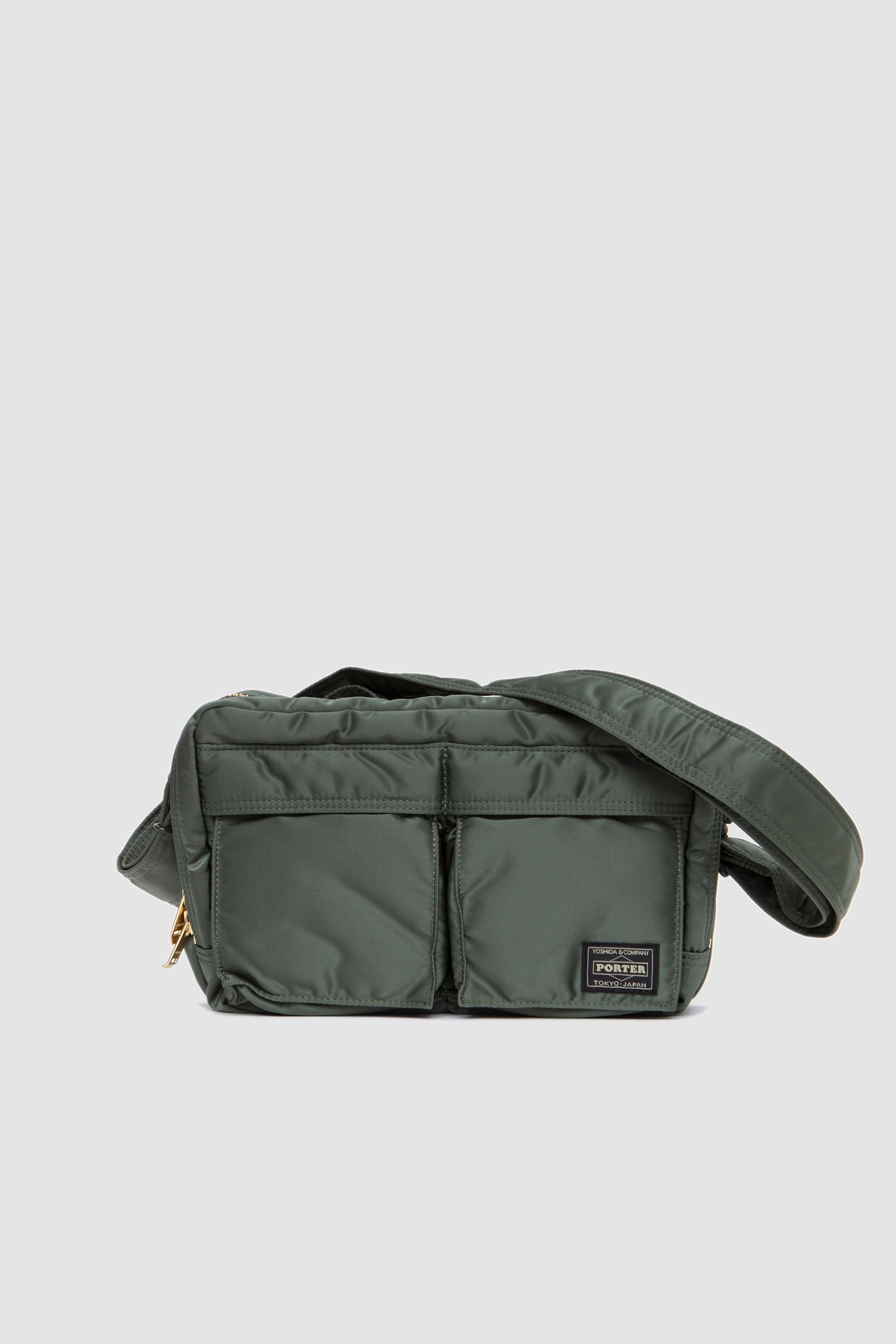 【PORTER】TANKER/SLING BAG W zip/セージグリーン SPORTIVO [Tanker sling bag w-zip sage green]