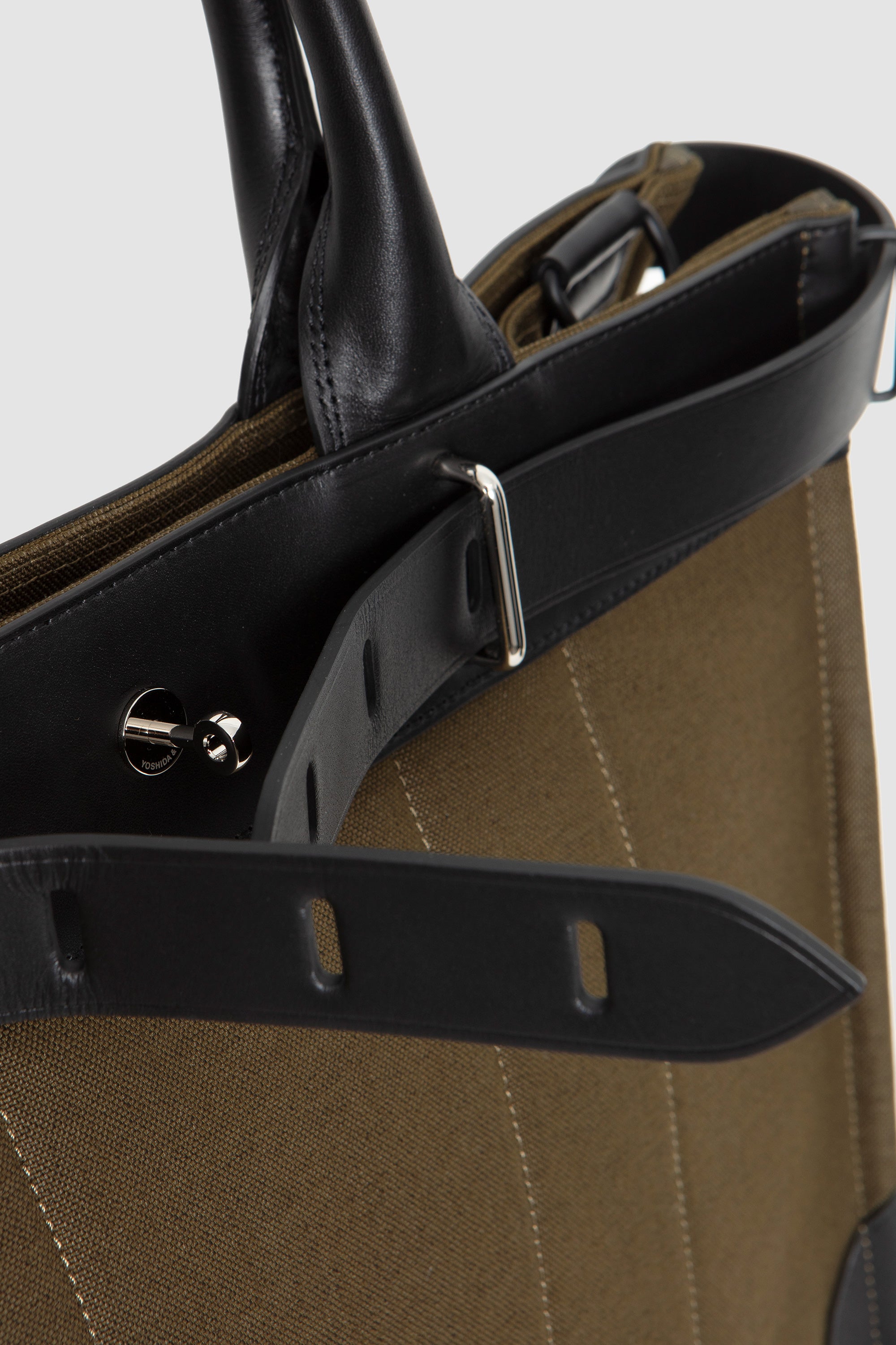 Fork 2Way Tote Bag (M) Olive_2