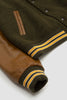SPORTIVO STORE_Bomber Varsity Wool/Leather Military/Cognac_4