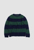 SPORTIVO STORE_Crew Over Alpaca Stripe Green Navy_2