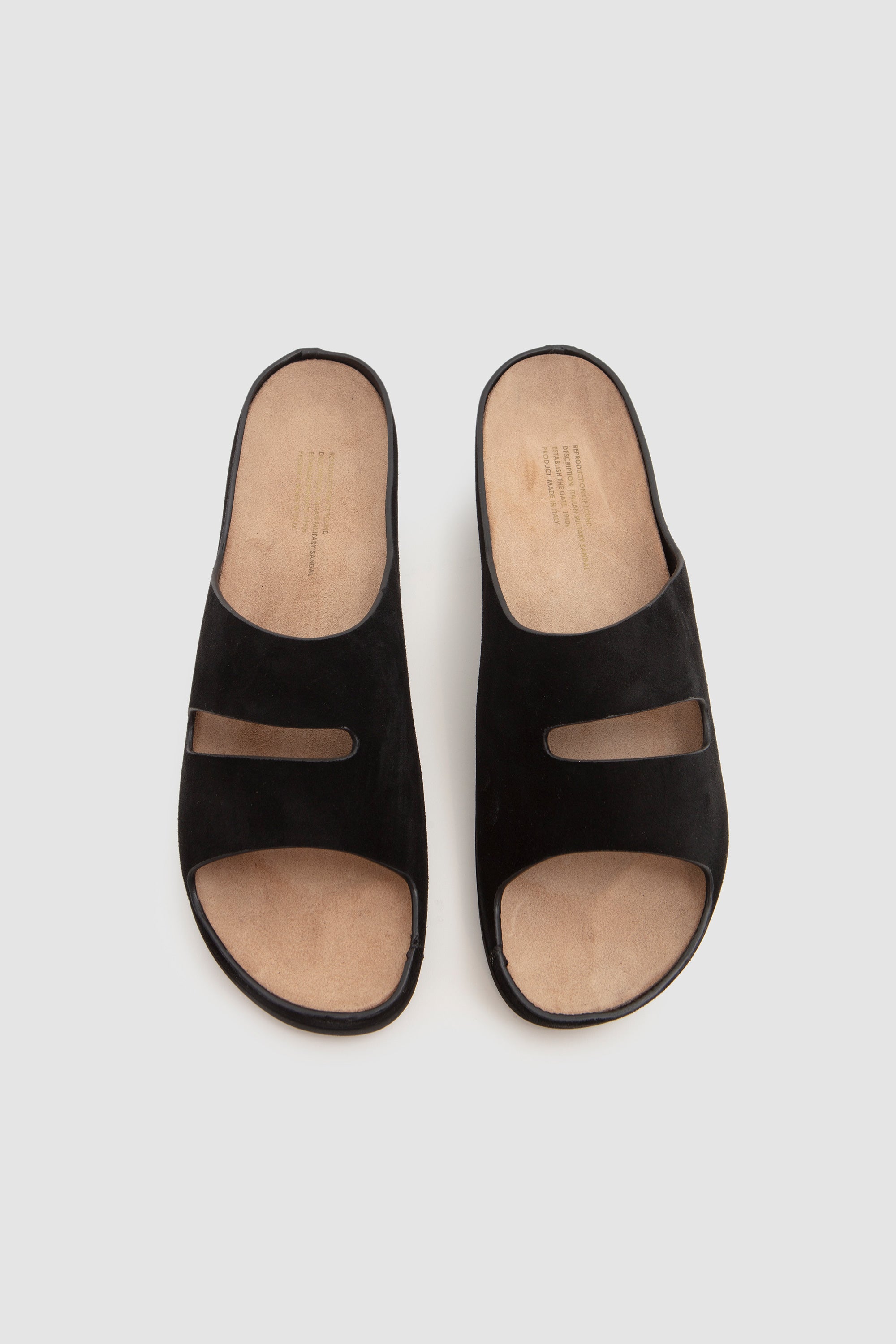 Italian Military Black Suede