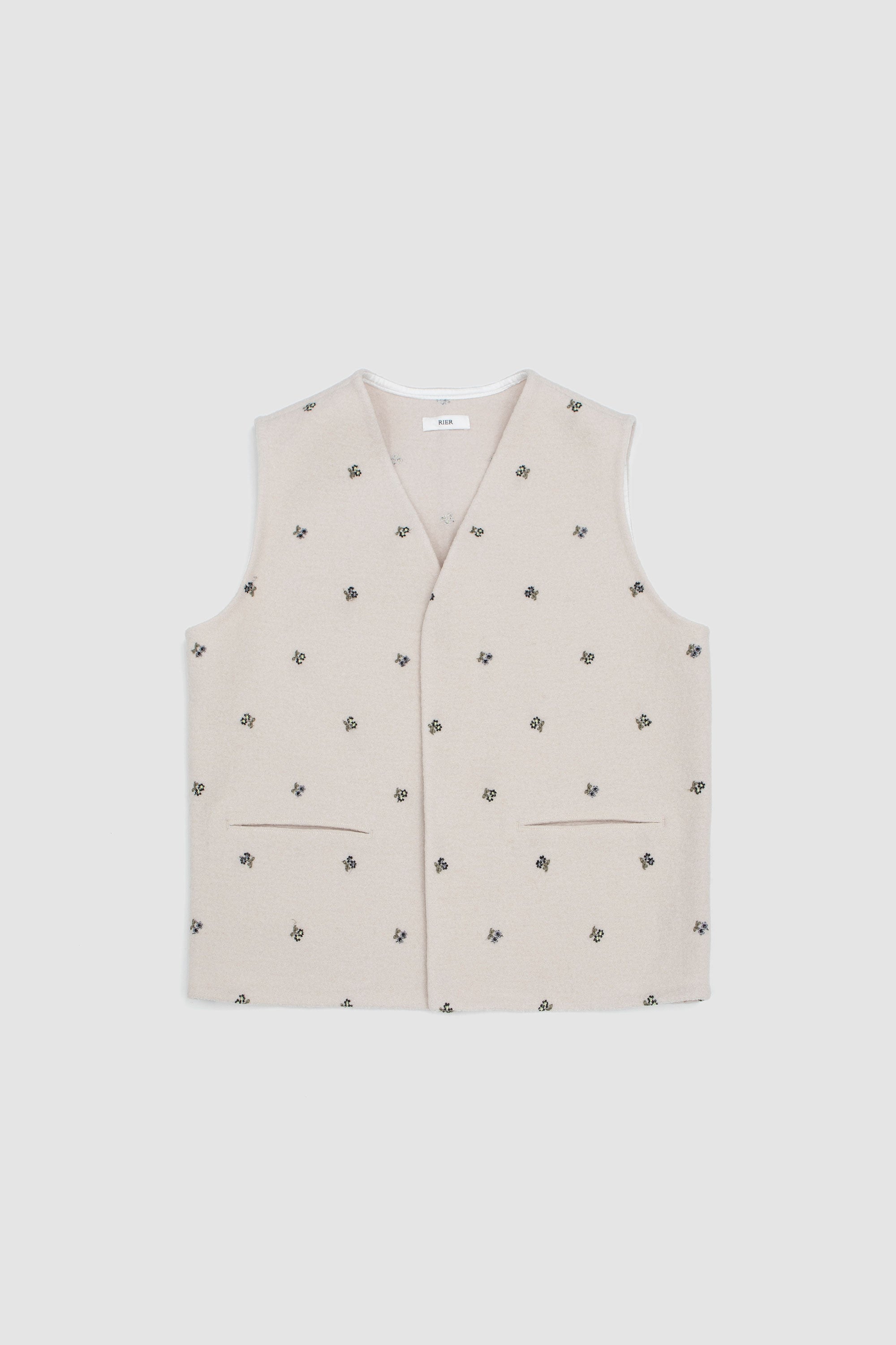 SPORTIVO [Flowers felted walker gilet white]