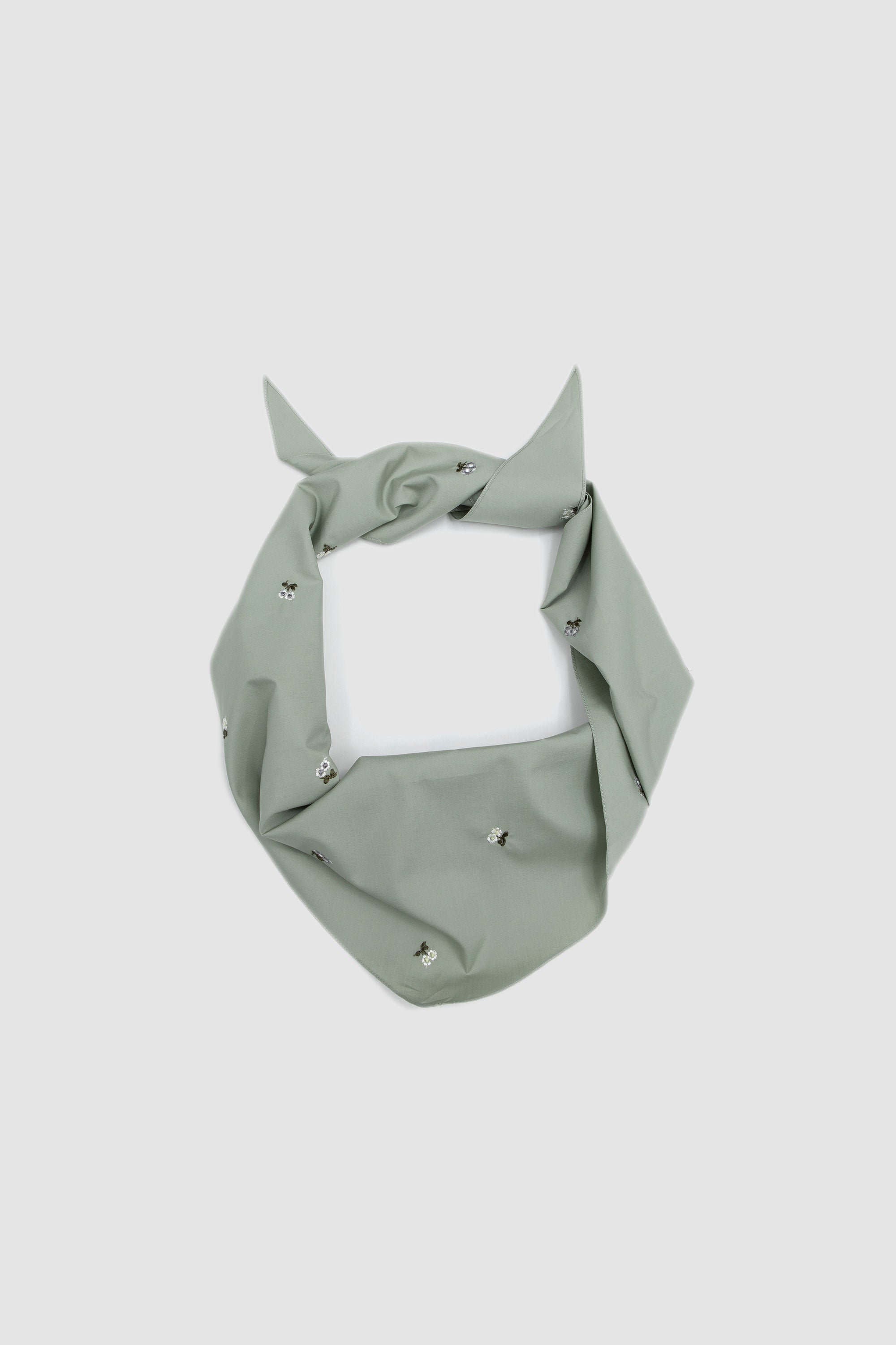 Flowers Popeline Foulard Argile