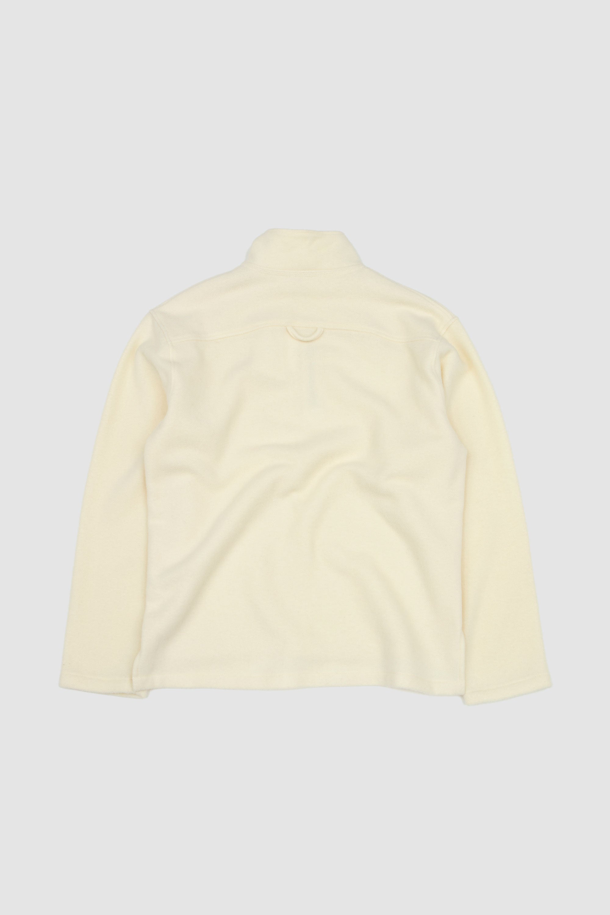 Natural Fleece Polo White_4