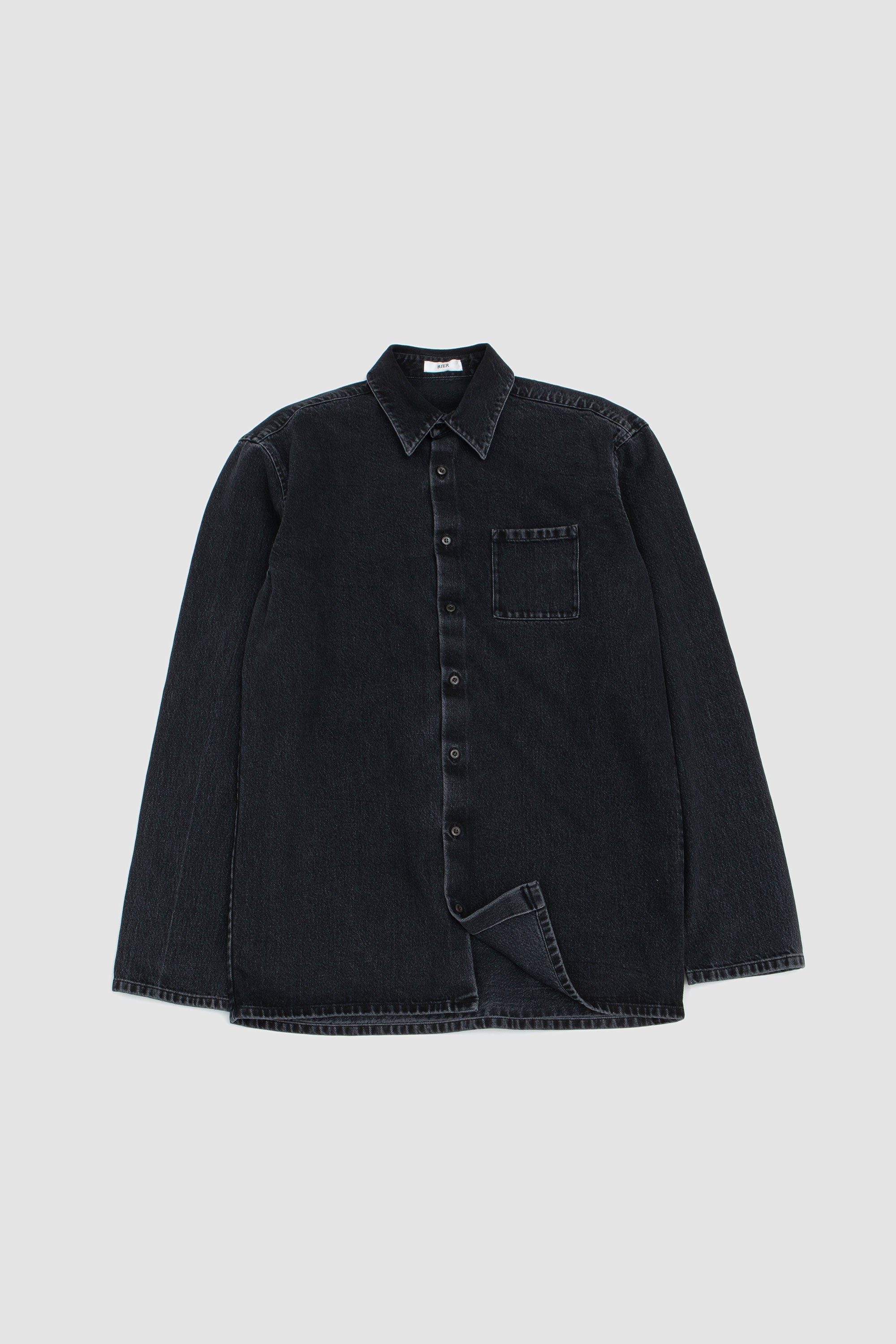 Washed Denim Shirt Anthracite