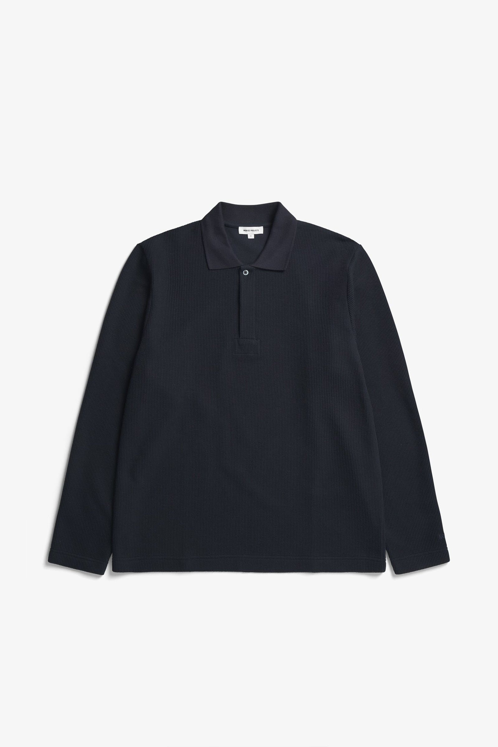Ruben Double Face LS Polo Dark Navy