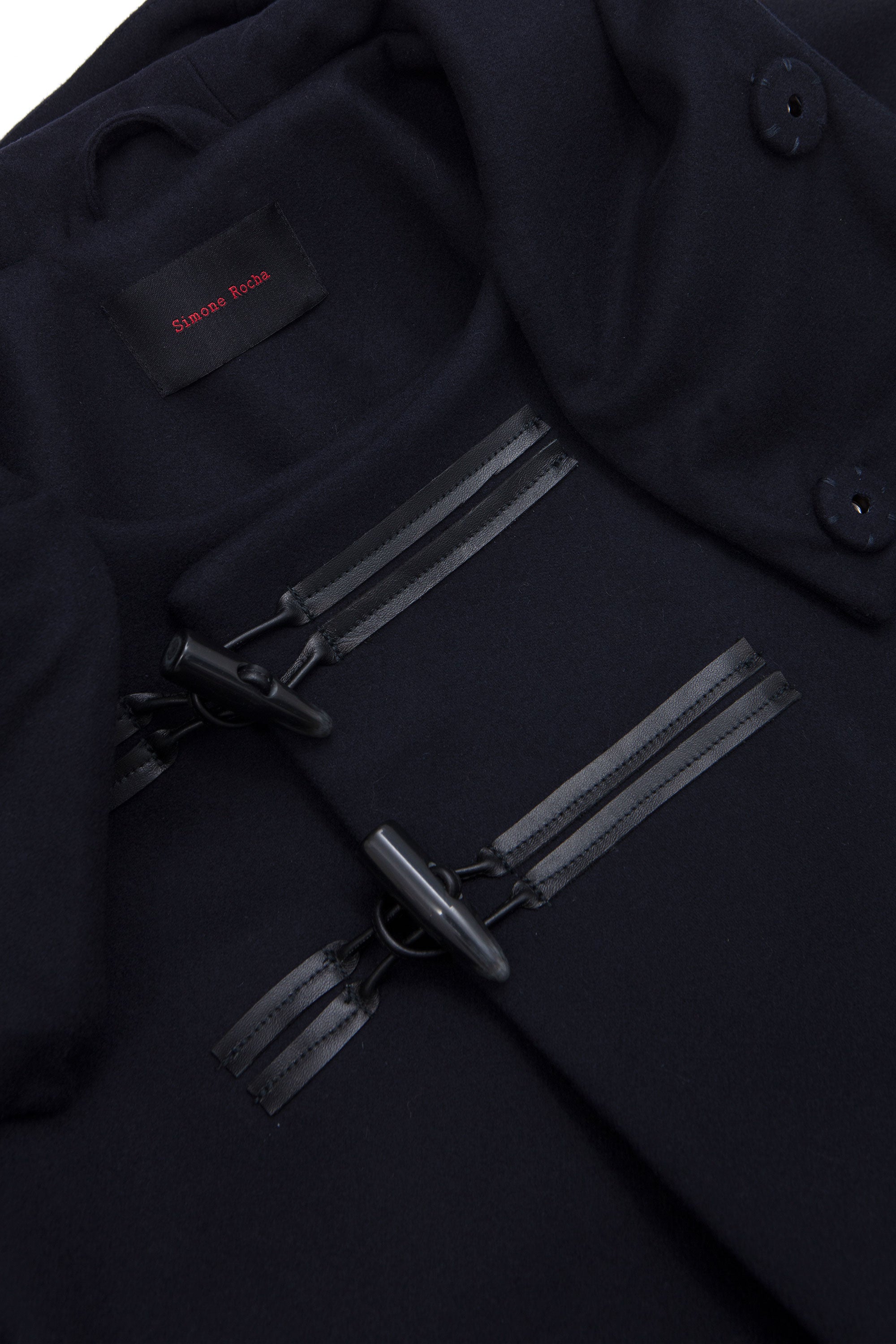Back Flop Cocoon Duffle Coat Navy