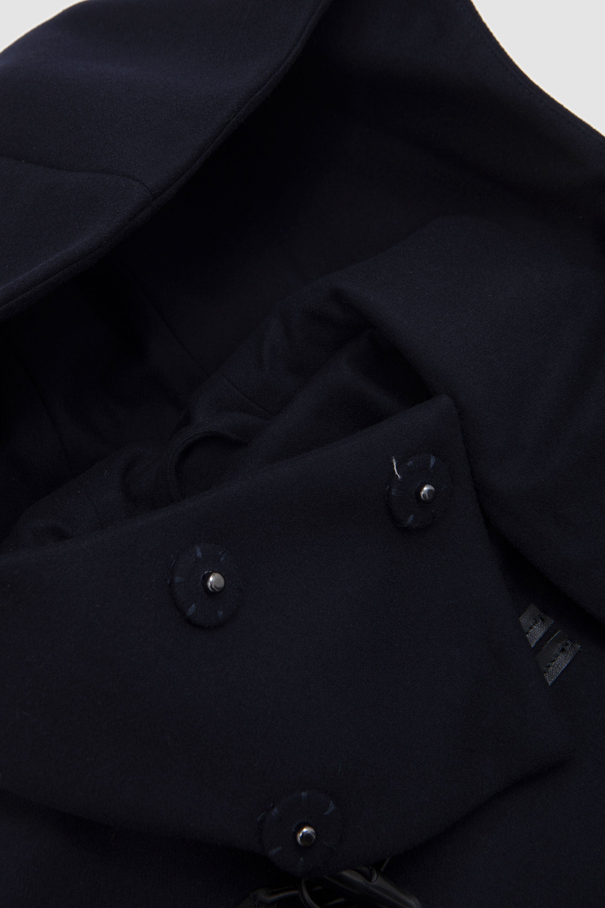 Back Flop Cocoon Duffle Coat Navy