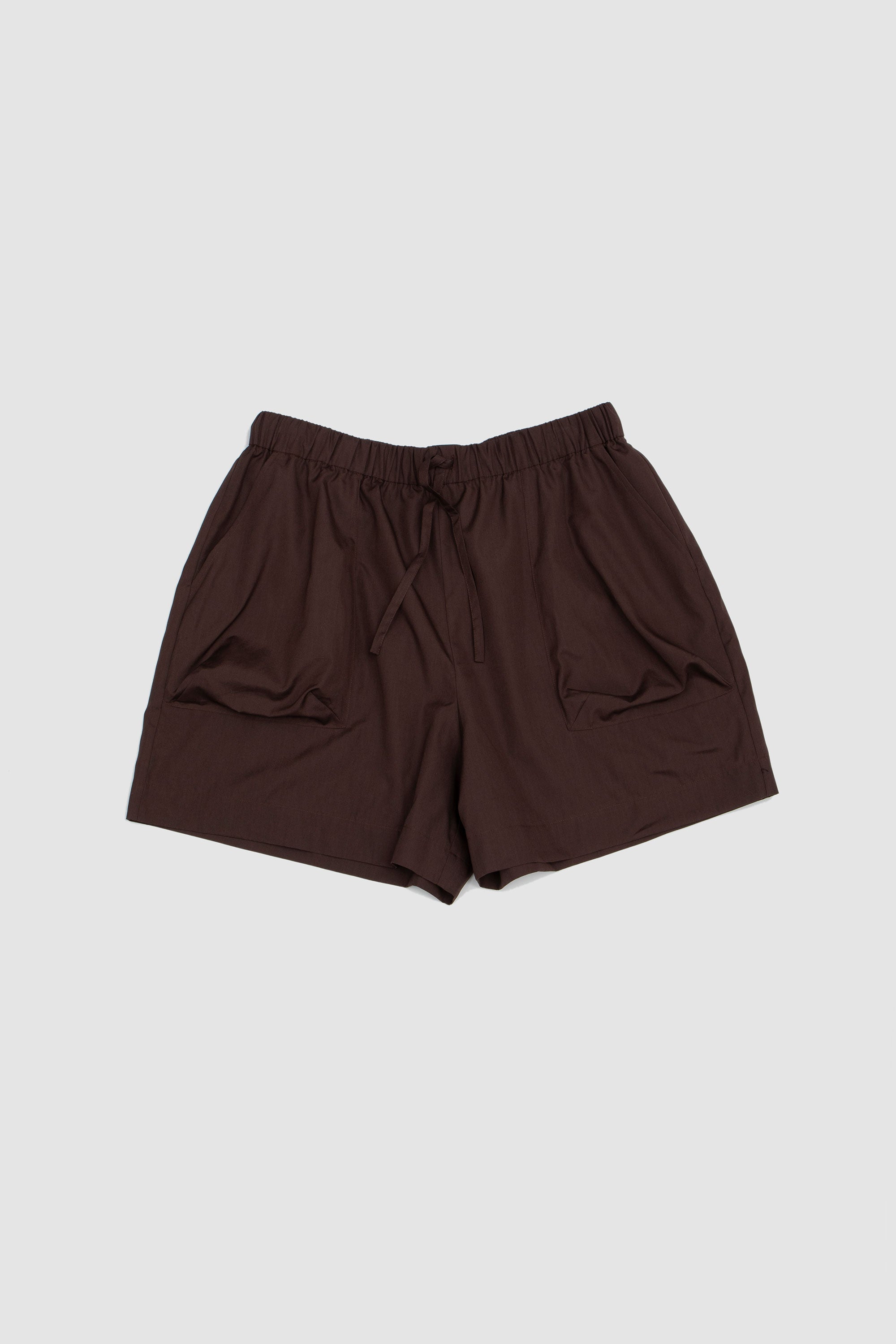 Cargo Pocket Drawstring Shorts Chocolate