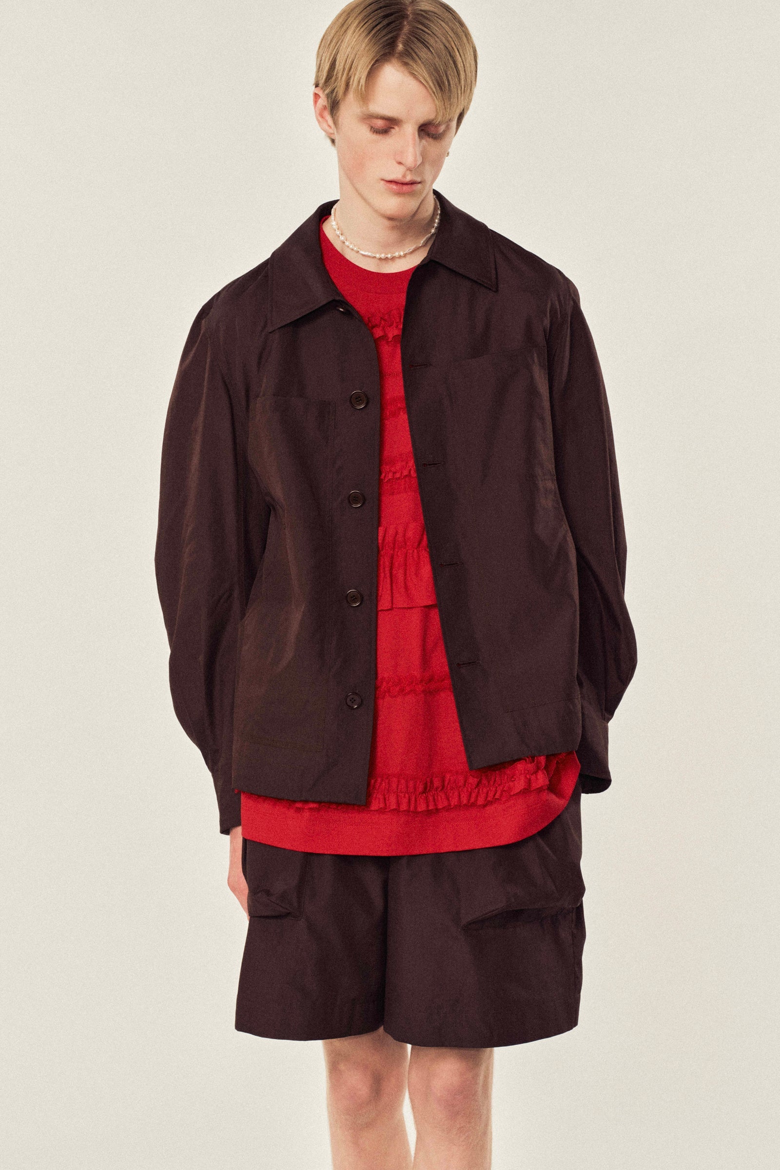 Cargo Pocket Drawstring Shorts Chocolate