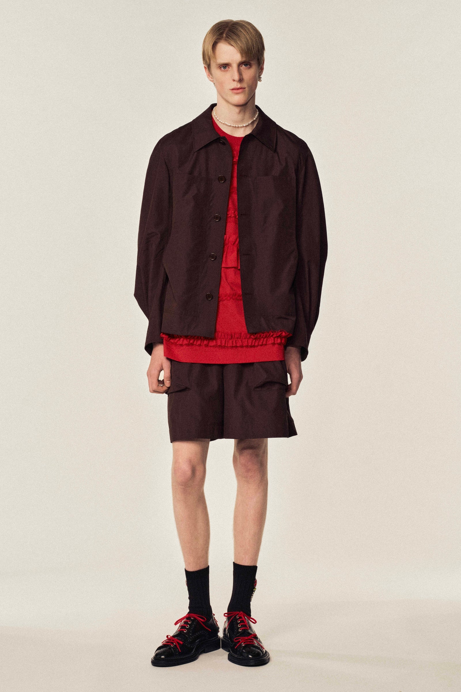 Cargo Pocket Drawstring Shorts Chocolate_1